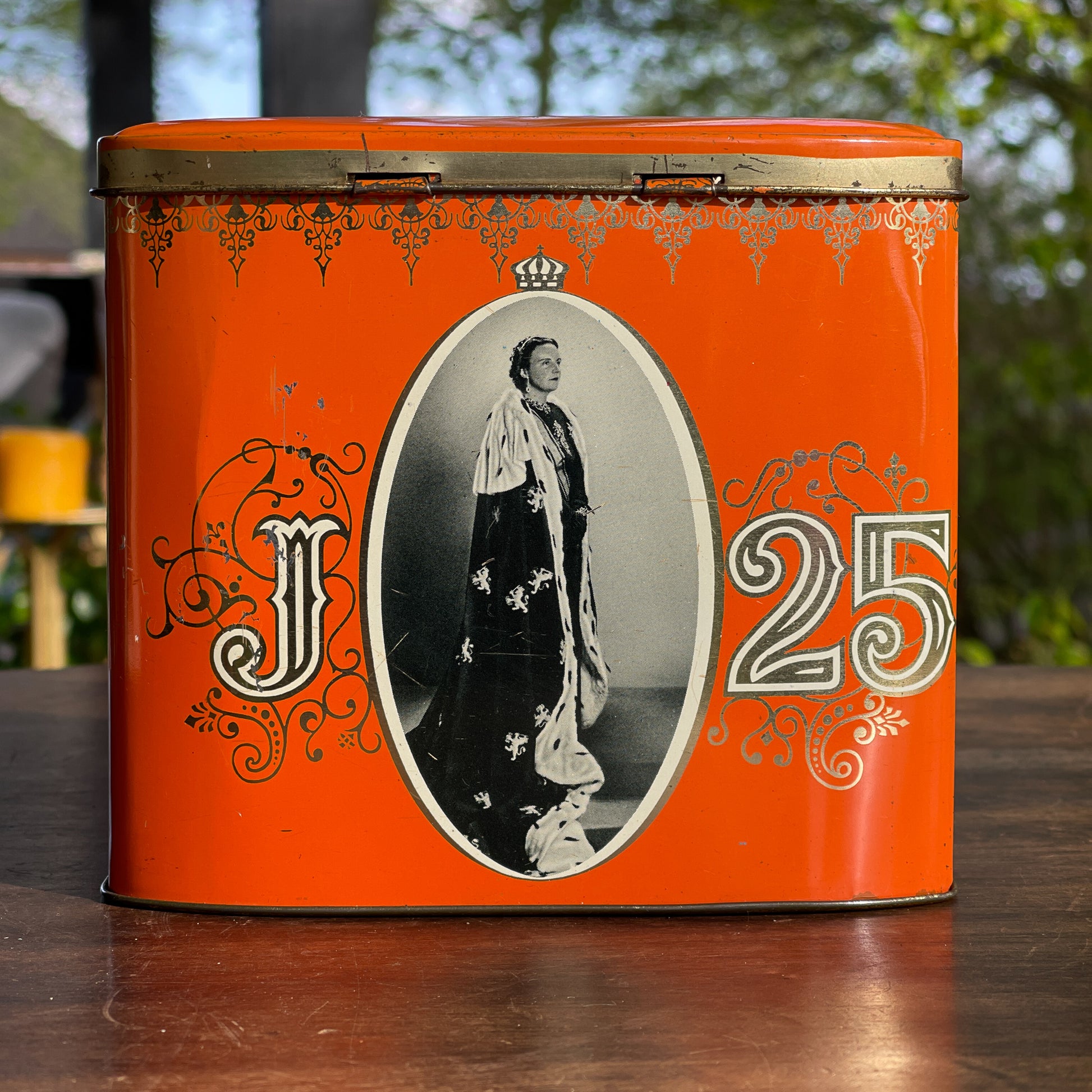 Vintage Blik Ter Ere Van Juliana 25 Jaar Koningin - Bamestra Curiosa