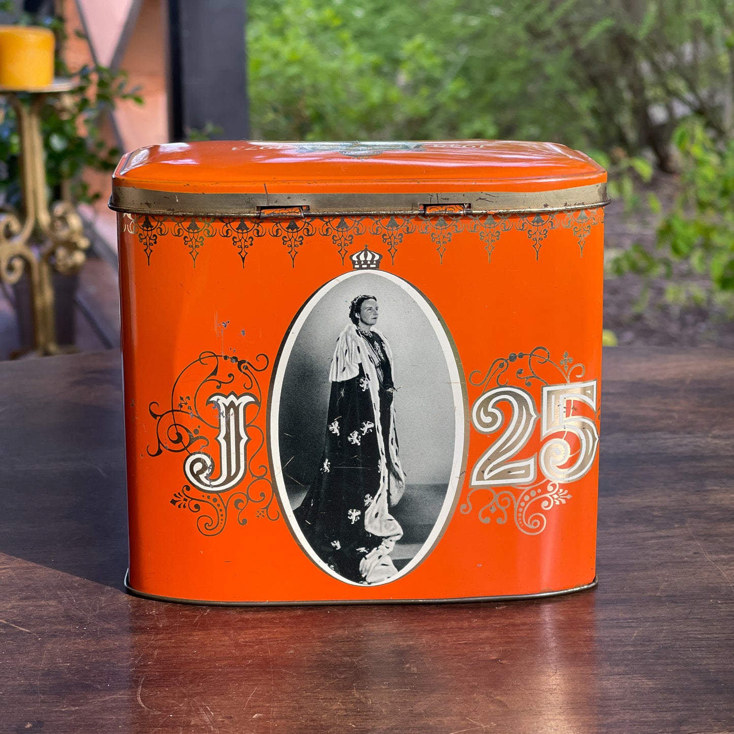 Vintage Blik Ter Ere Van Juliana 25 Jaar Koningin - Bamestra Curiosa