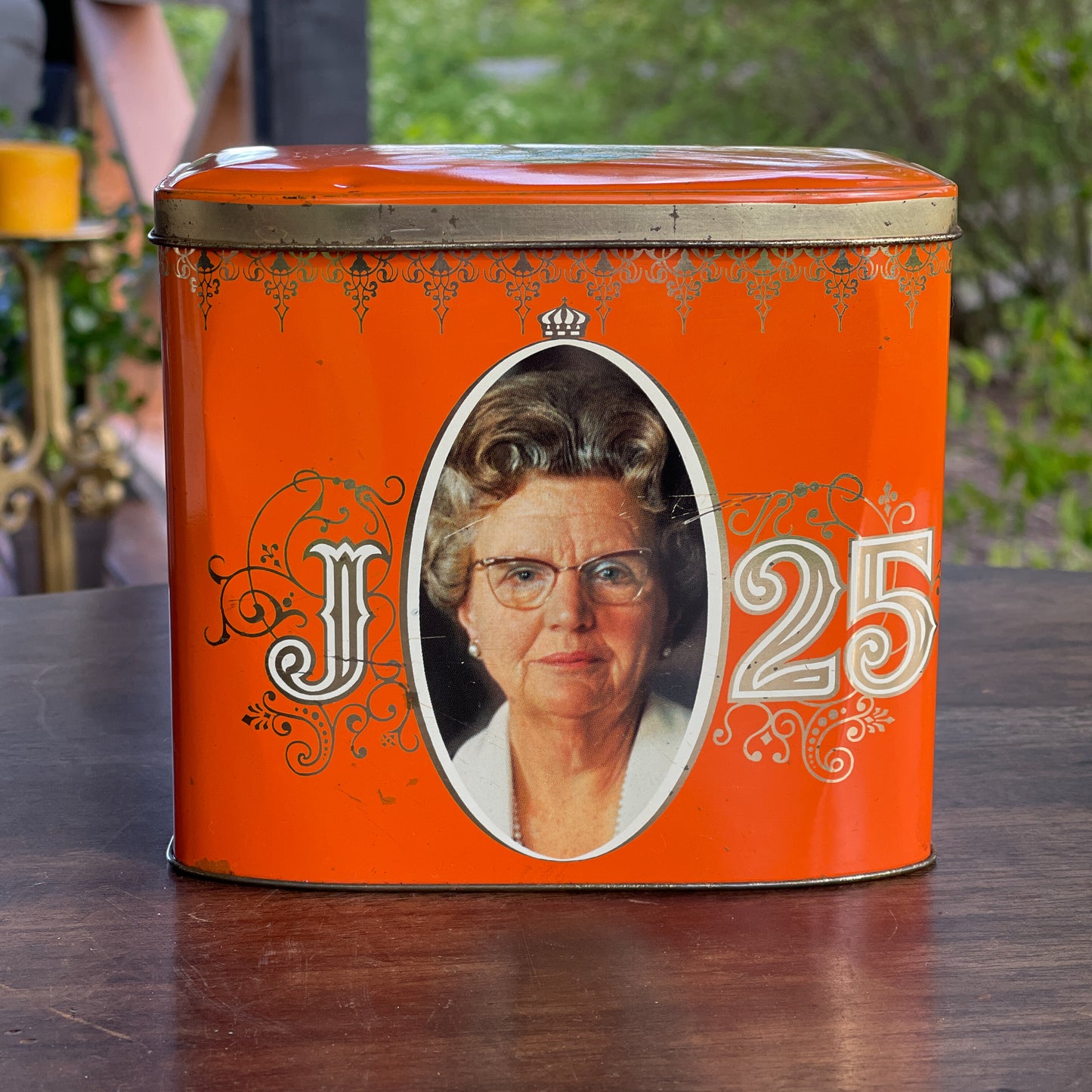 Vintage Blik Ter Ere Van Juliana 25 Jaar Koningin - Bamestra Curiosa