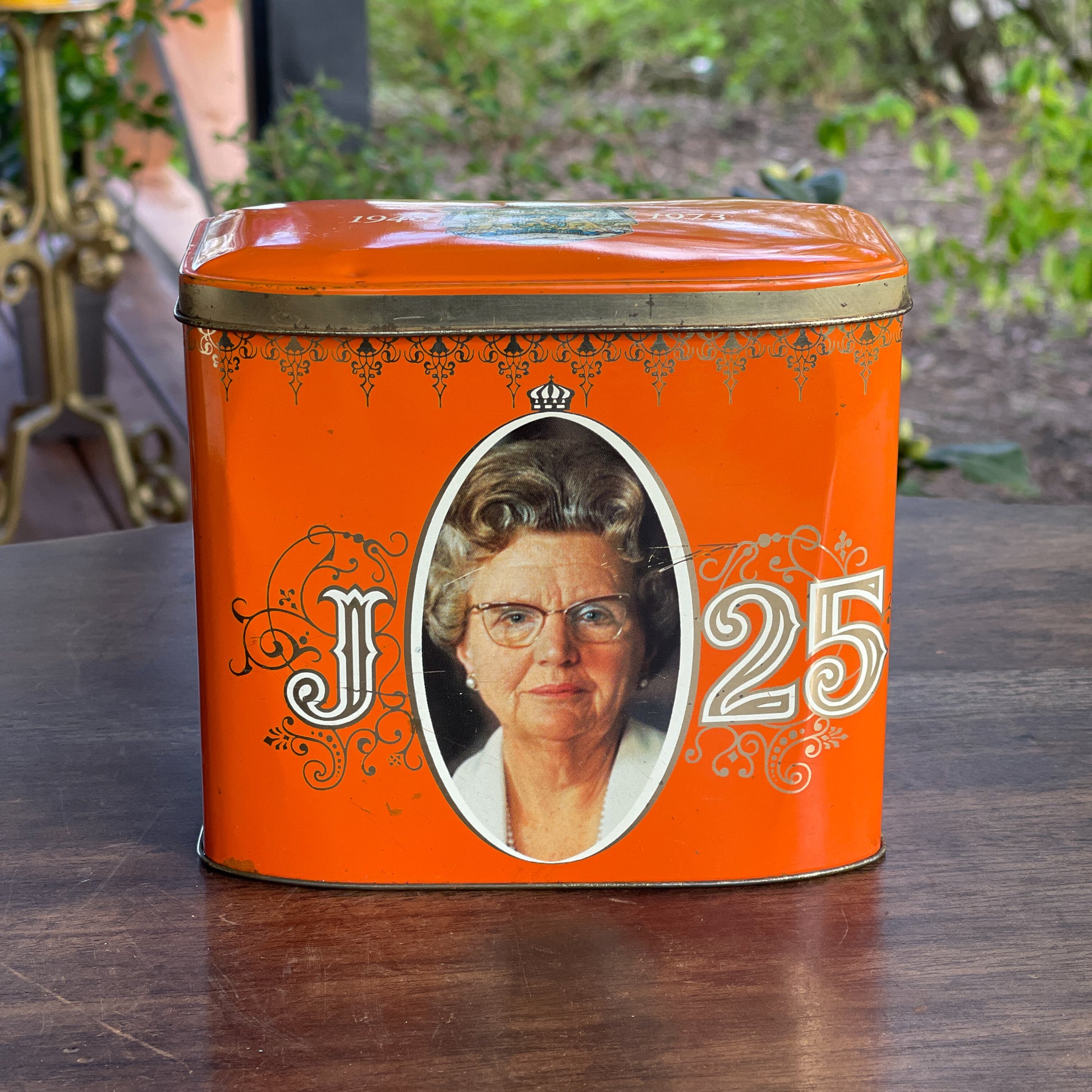 Vintage Blik Ter Ere Van Juliana 25 Jaar Koningin - Bamestra Curiosa