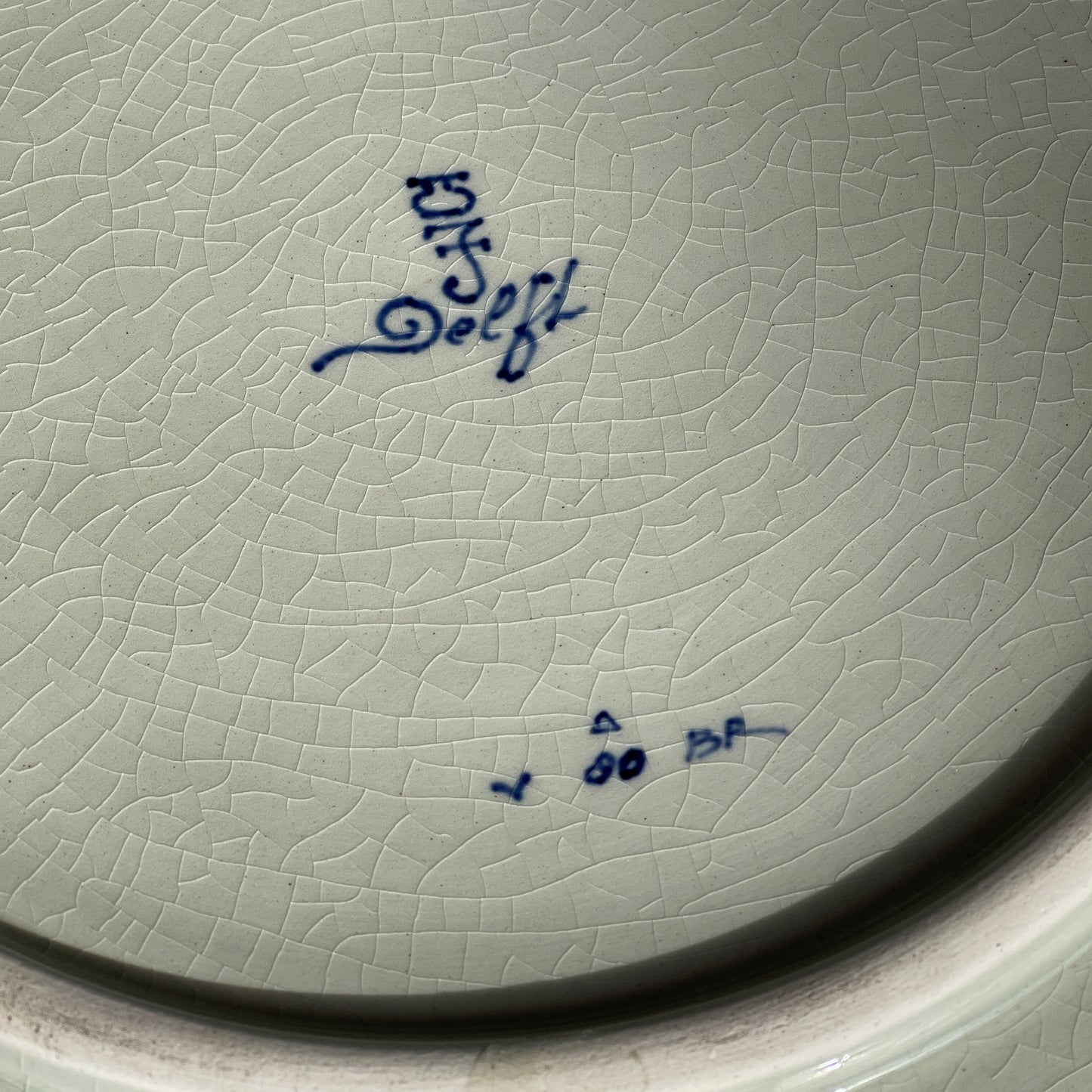 Delfts Blauw Wandbord Pauw De Porseleyne Fles 1947 - Bamestra Curiosa