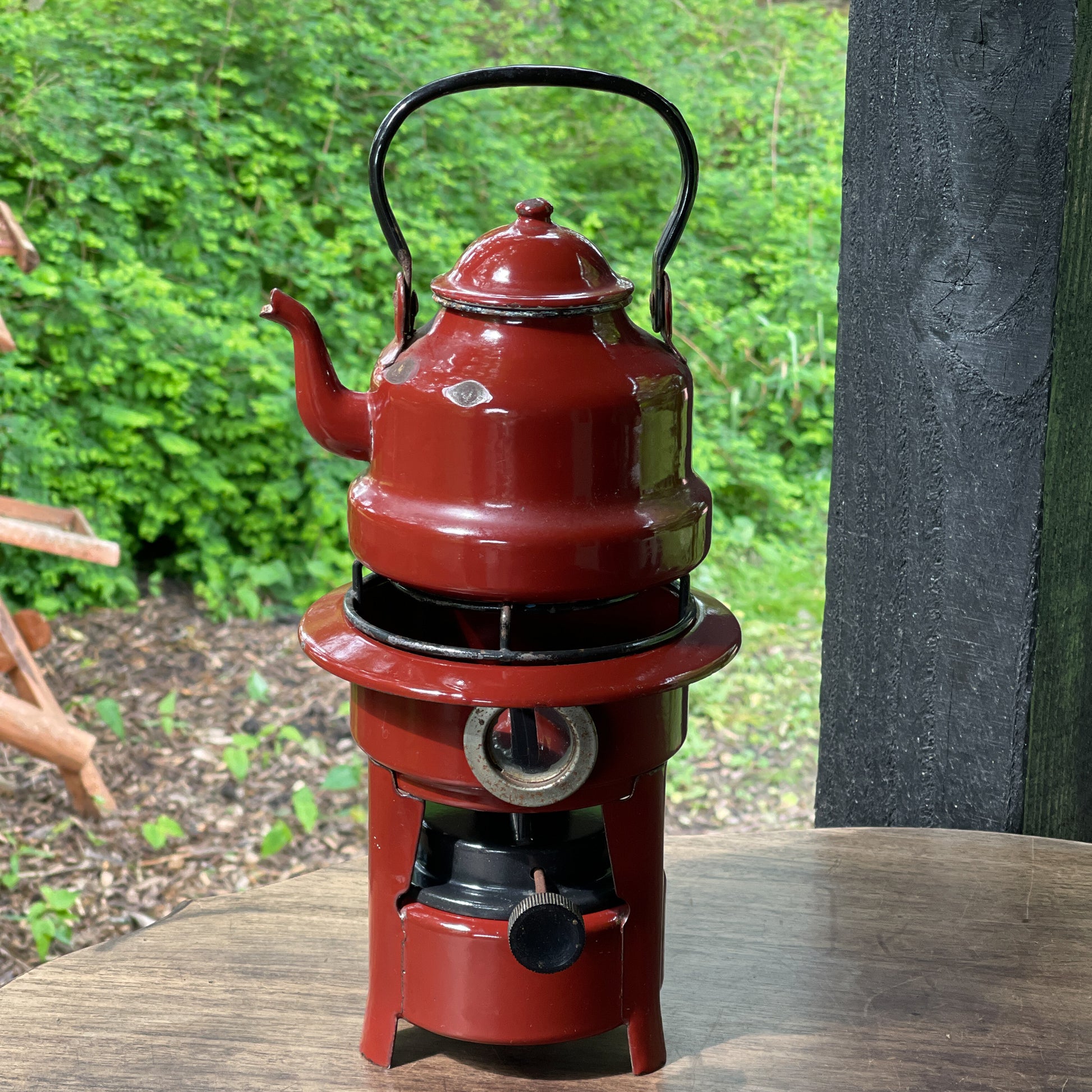 Bruin Petroleumstel 1 Pits Incl Theeketel The Collectionist