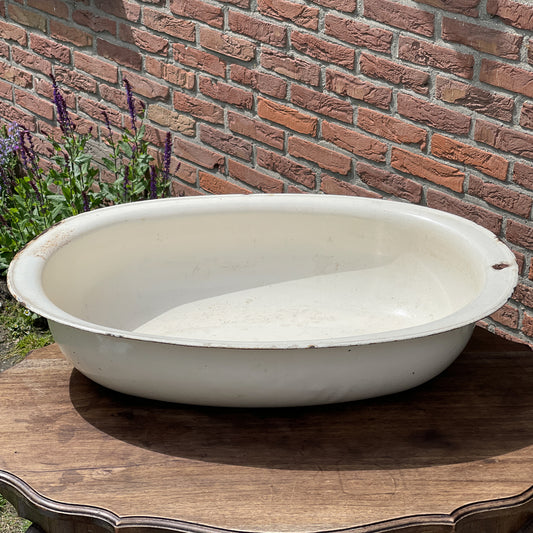 Wit Emaille Badje - Bamestra Curiosa