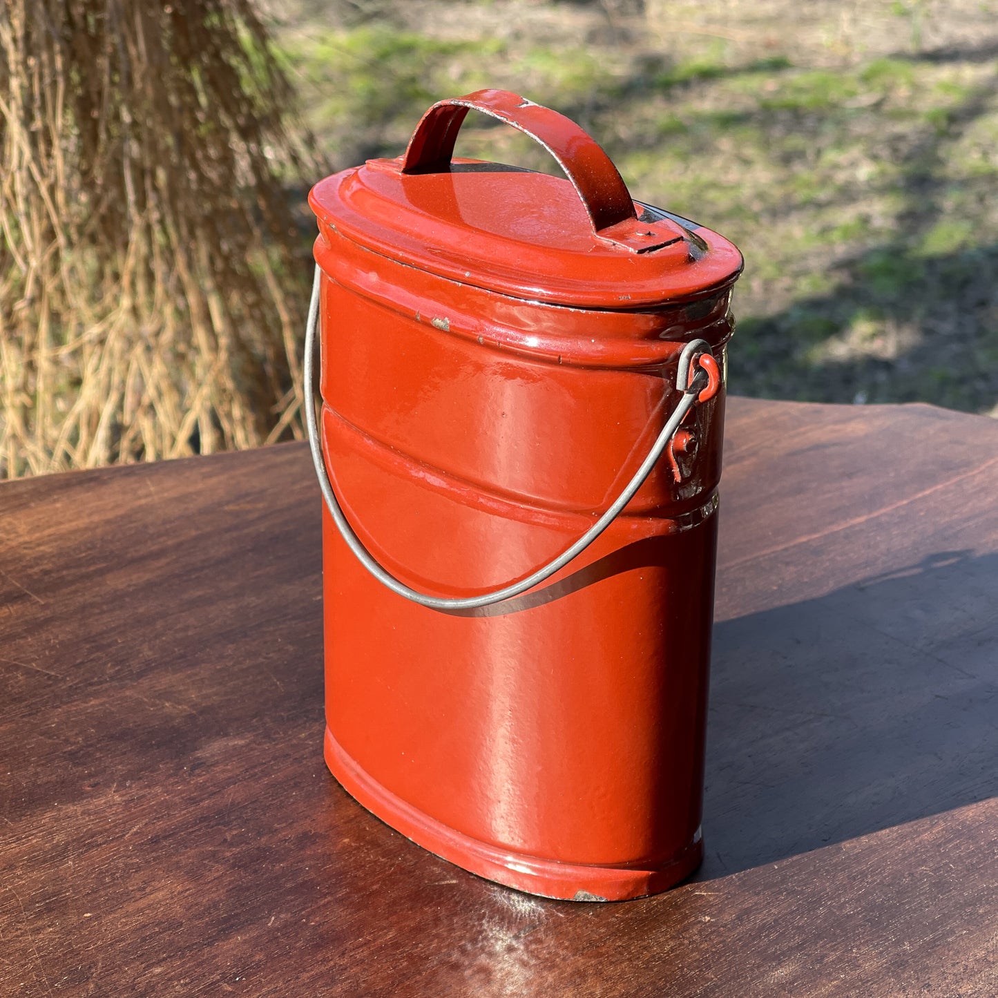 Bruine Emaille Bus - Bamestra Curiosa