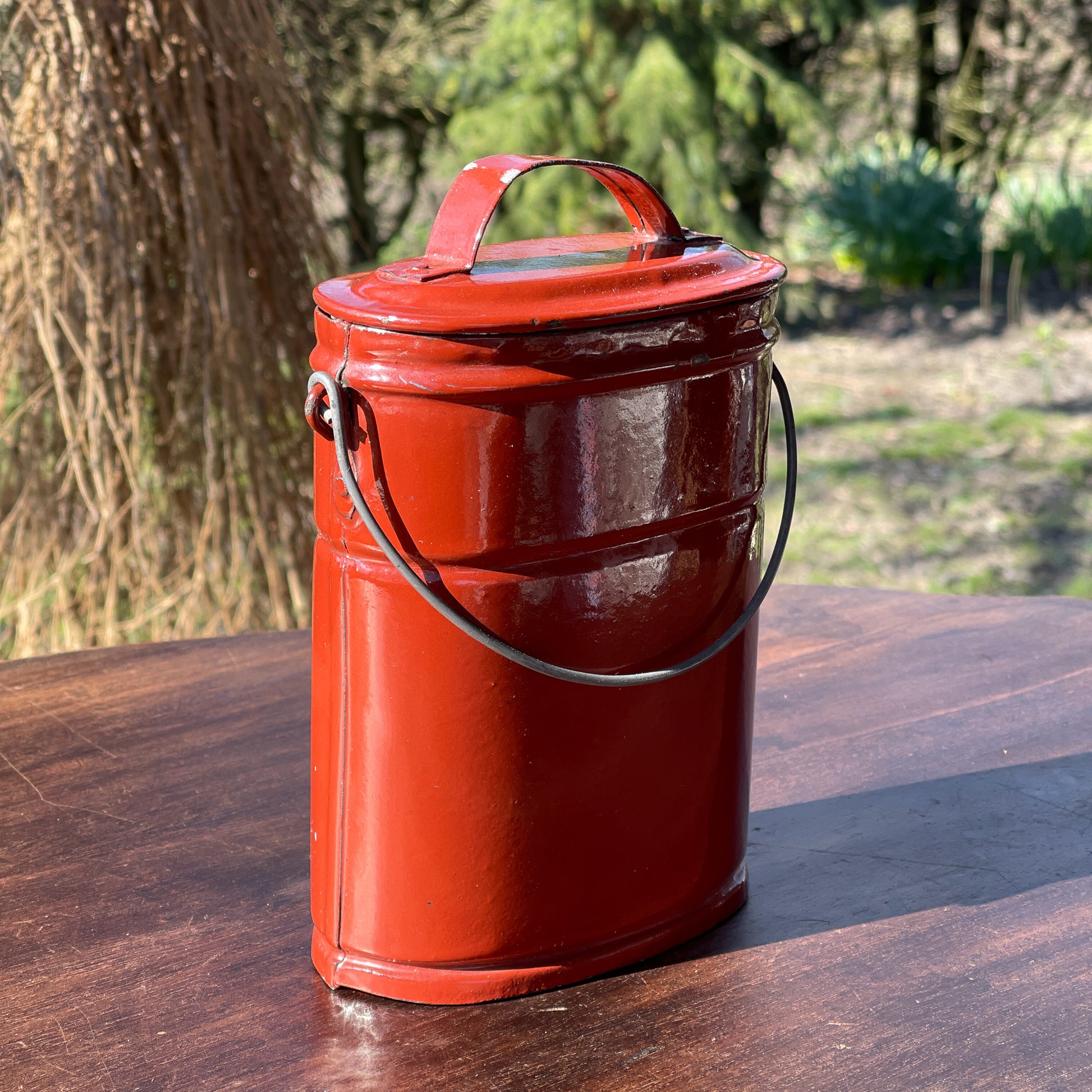 Bruine Emaille Bus - Bamestra Curiosa