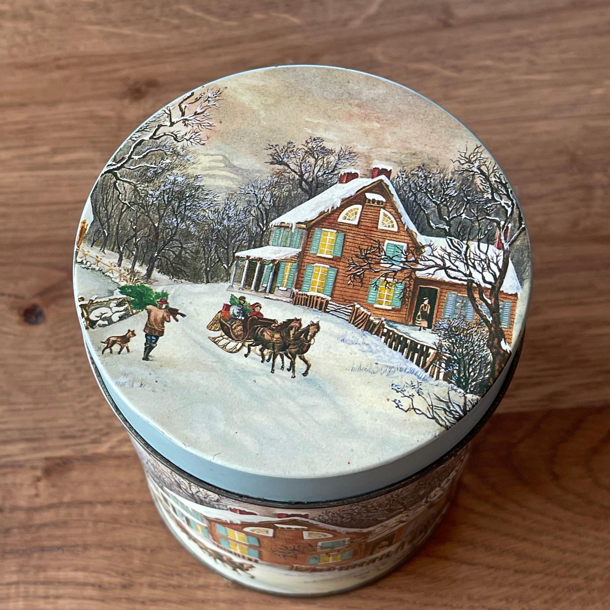 Blik met winters tafereel - Bamestra Curiosa