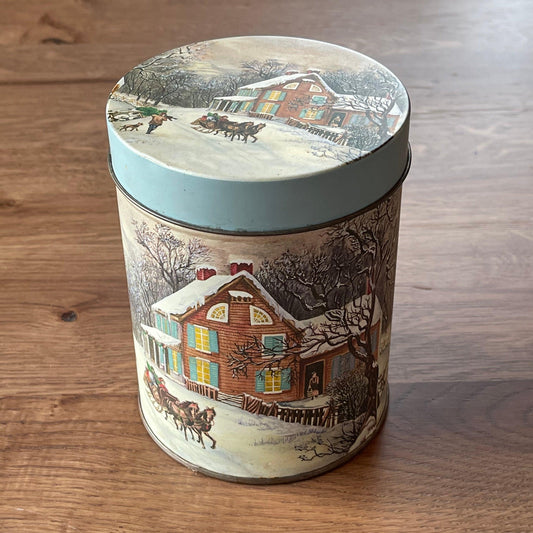 Blik met winters tafereel - Bamestra Curiosa