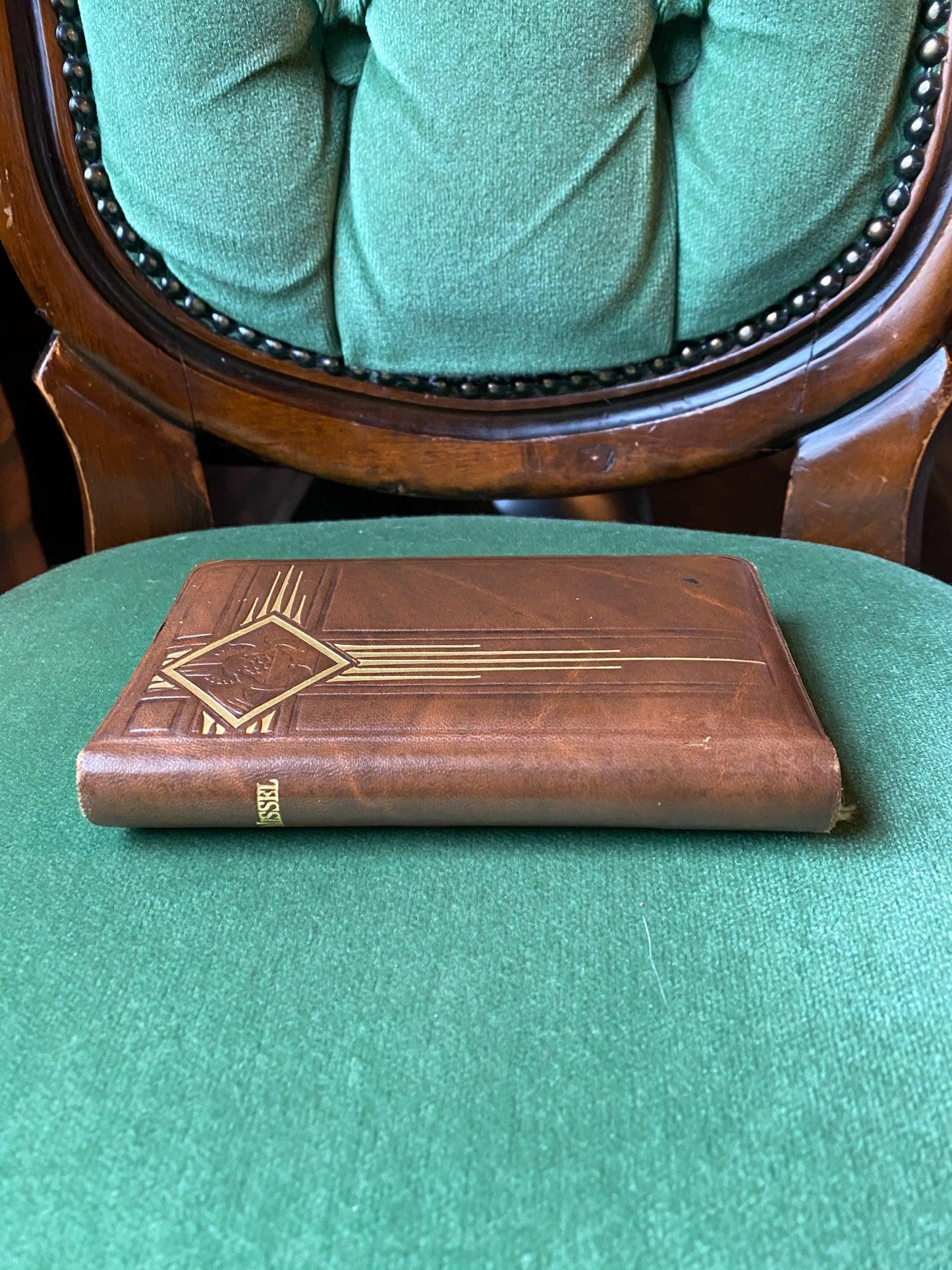 Communie en gebedenboek met leren kaft 1948 - Bamestra Curiosa