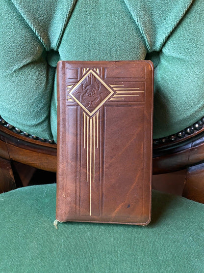 Communie en gebedenboek met leren kaft 1948 - Bamestra Curiosa