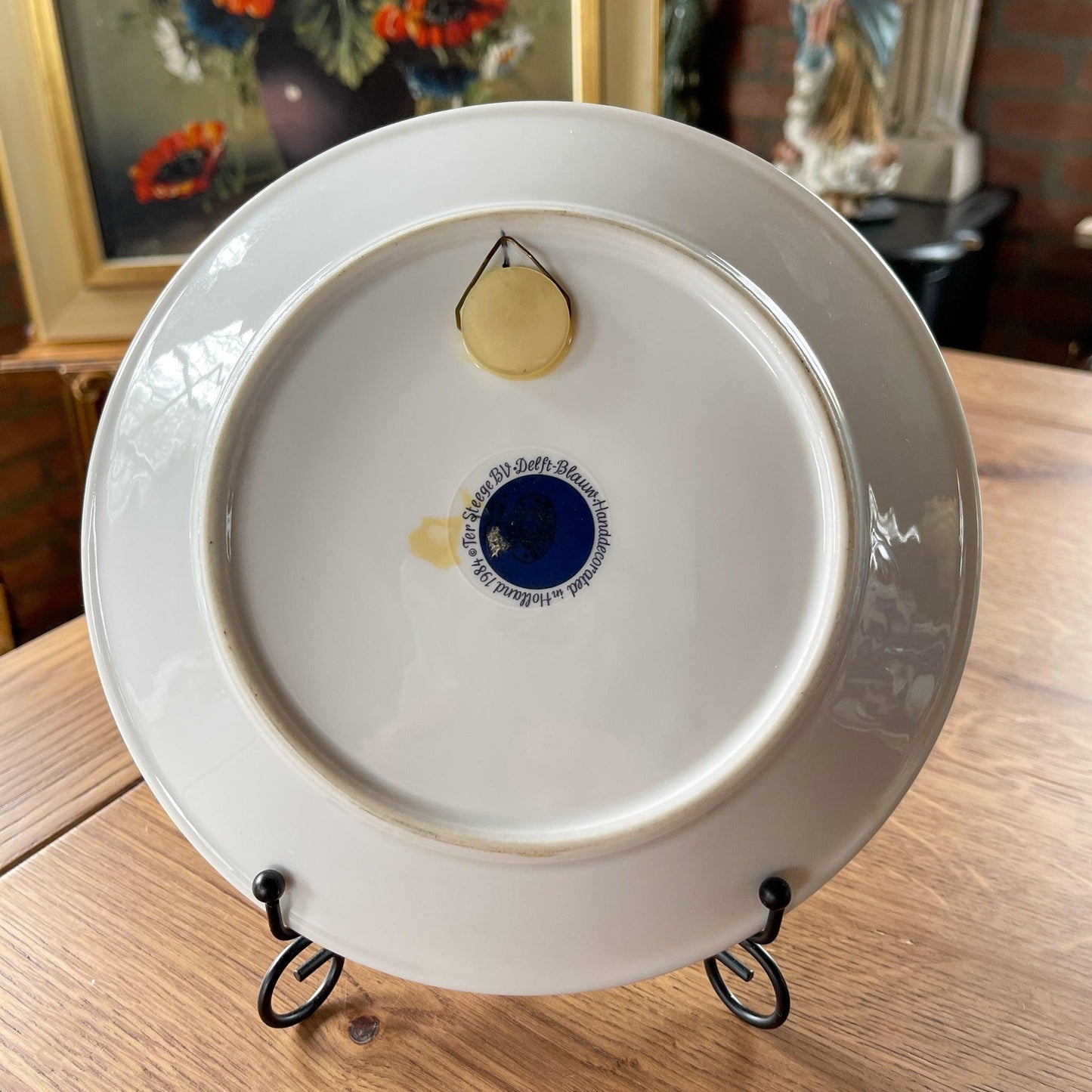 Delfts Blauw wandbord Ter Steege 1984 - Bamestra Curiosa