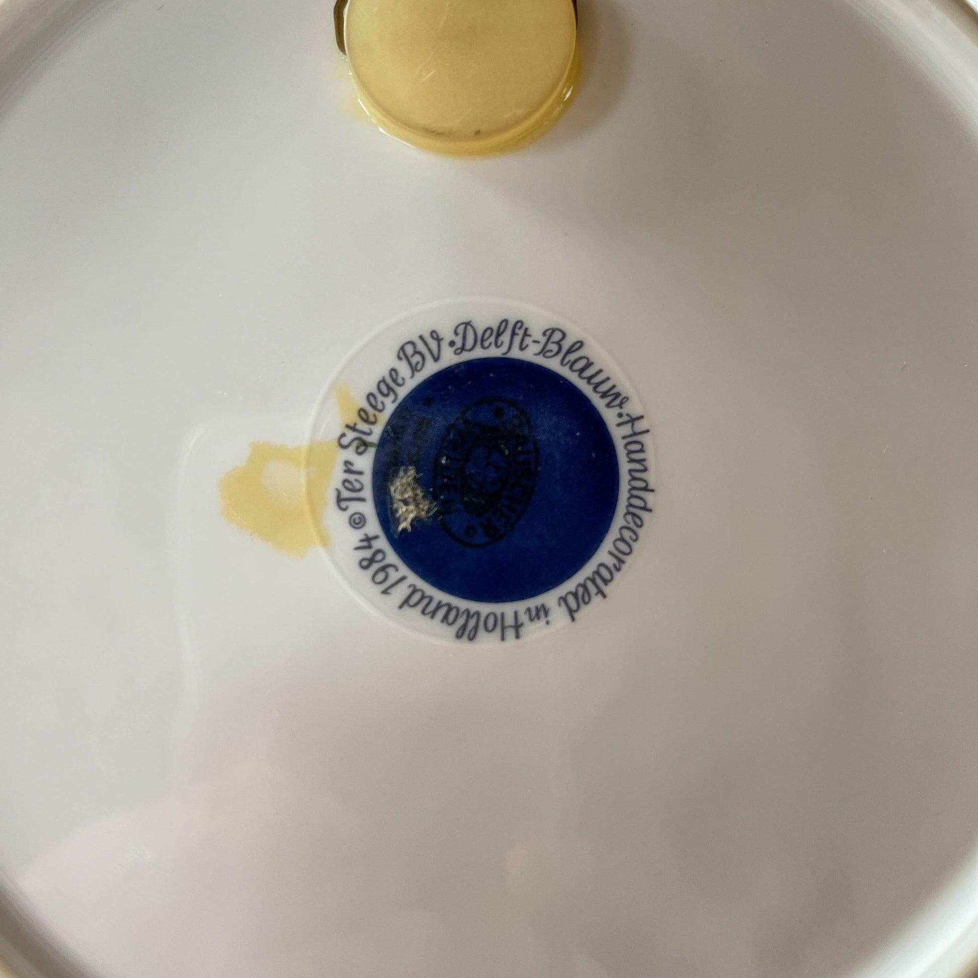 Delfts Blauw wandbord Ter Steege 1984 - Bamestra Curiosa
