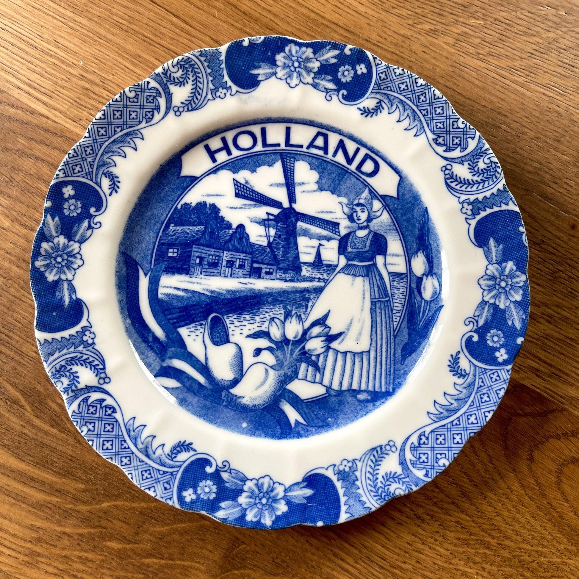 Delfts Blauw wandbordje Holland - Bamestra Curiosa