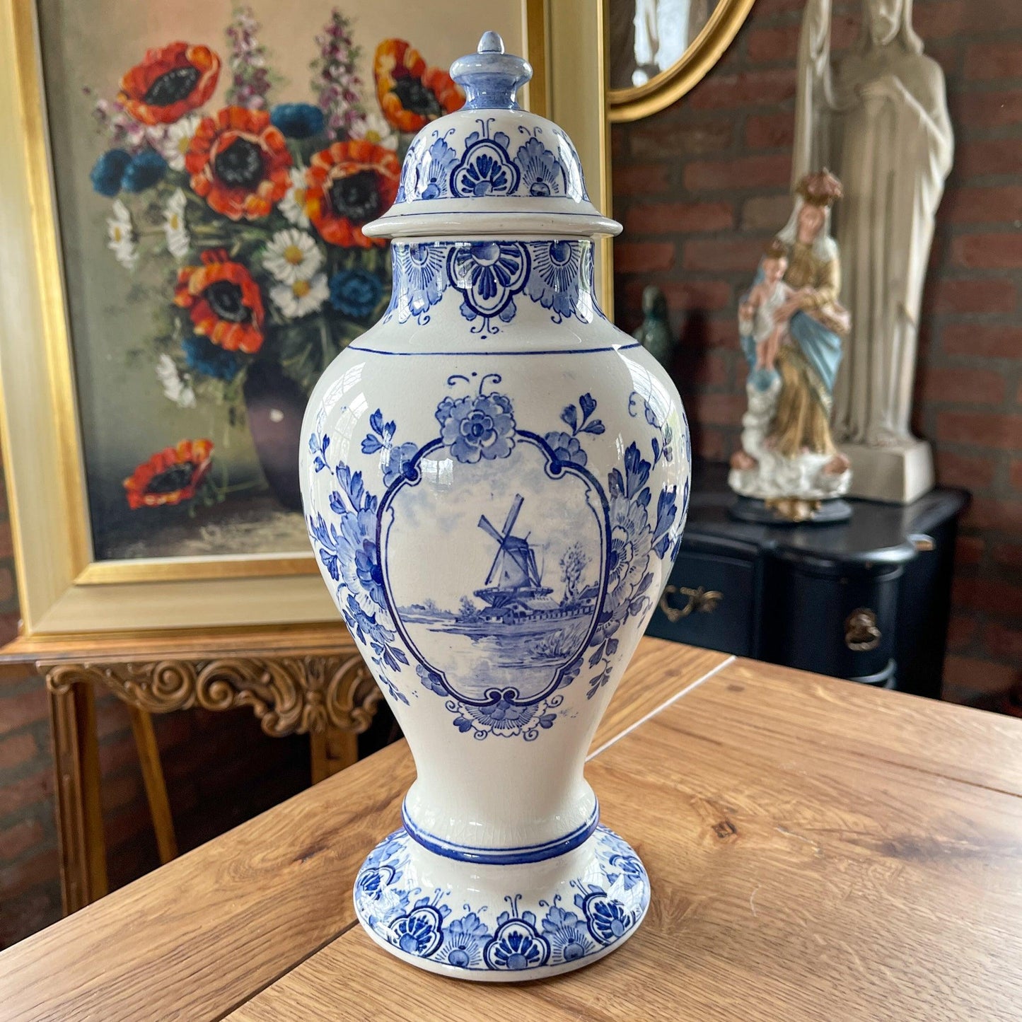 Delfts Blauwe pot met deksel - Bamestra Curiosa