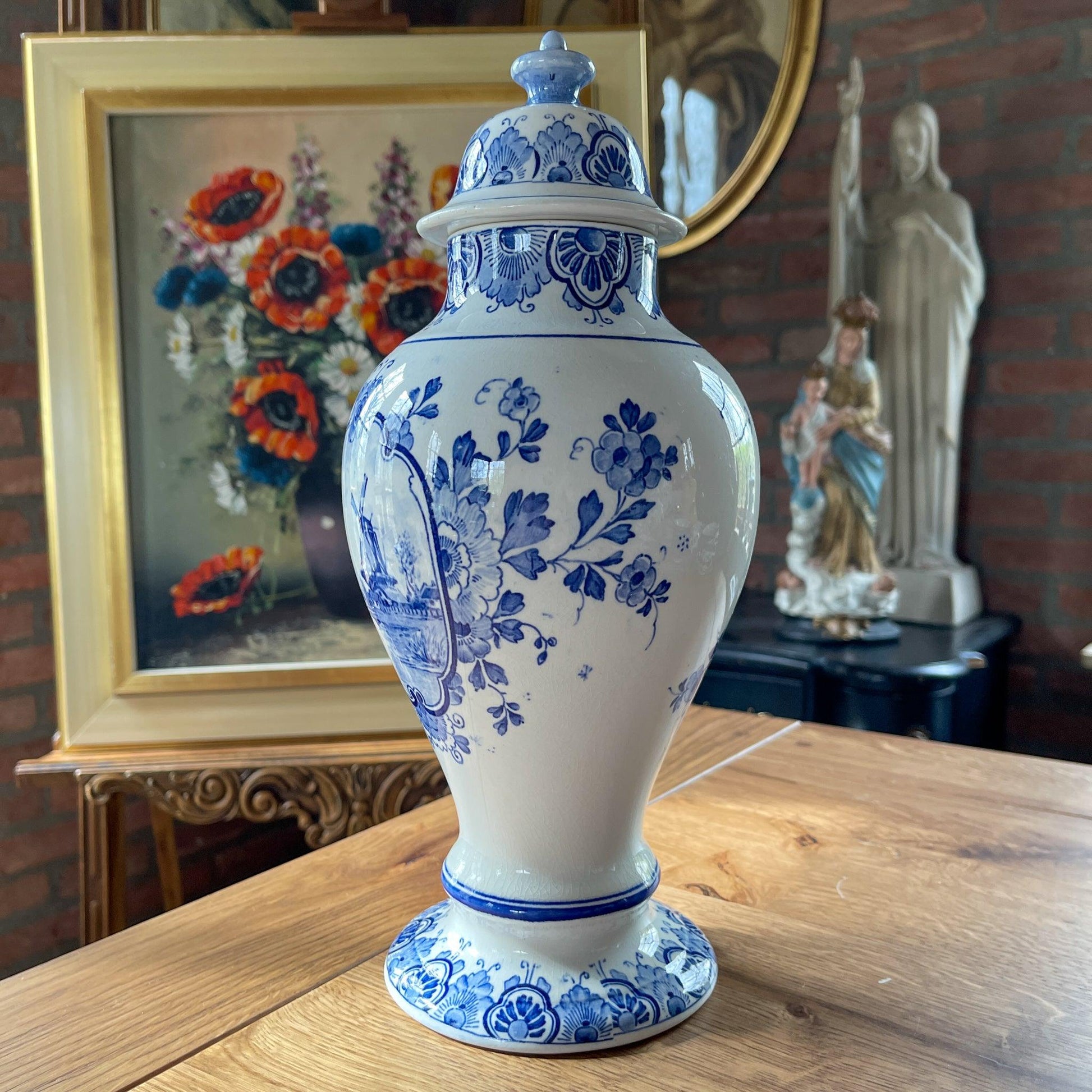 Delfts Blauwe pot met deksel - Bamestra Curiosa