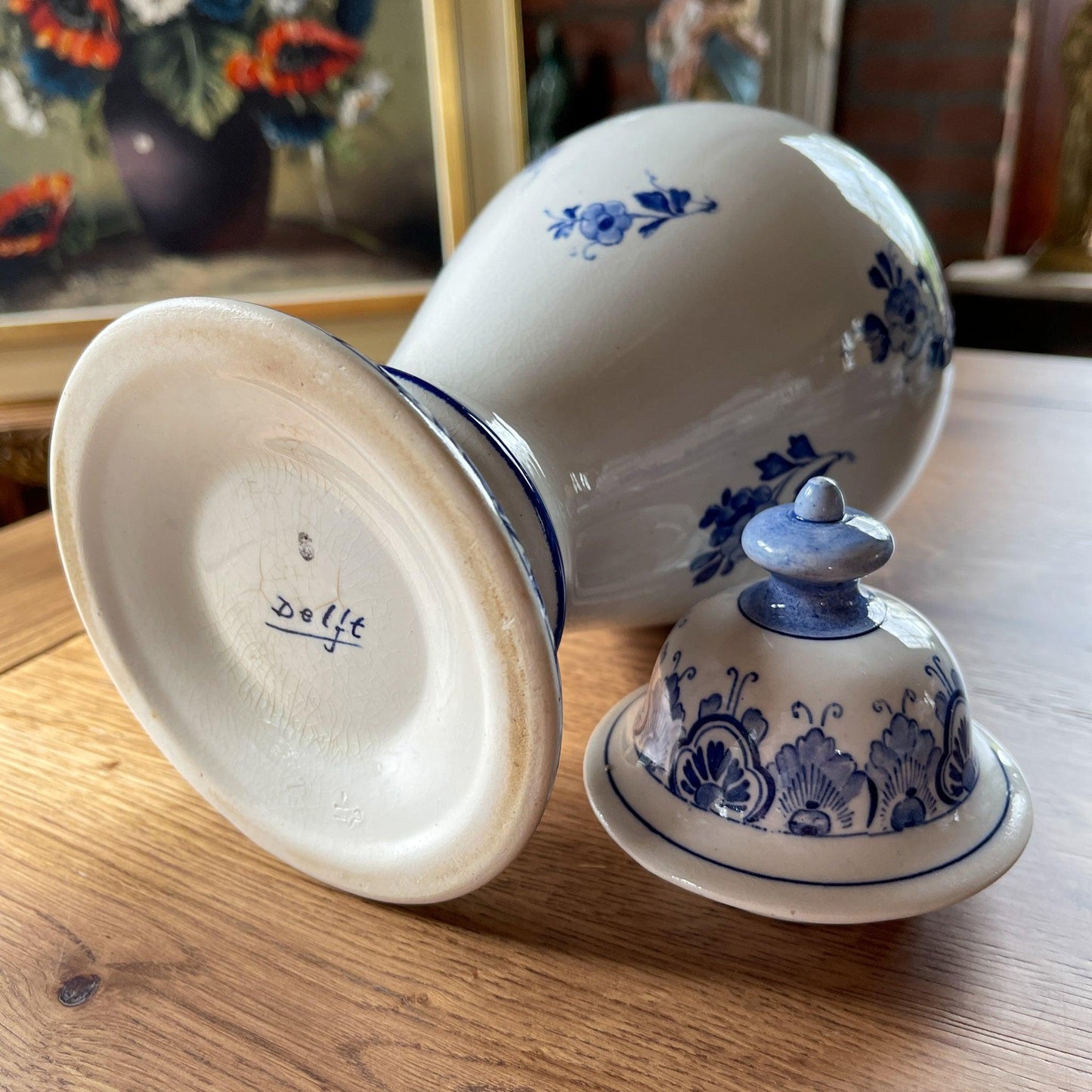 Delfts Blauwe pot met deksel - Bamestra Curiosa