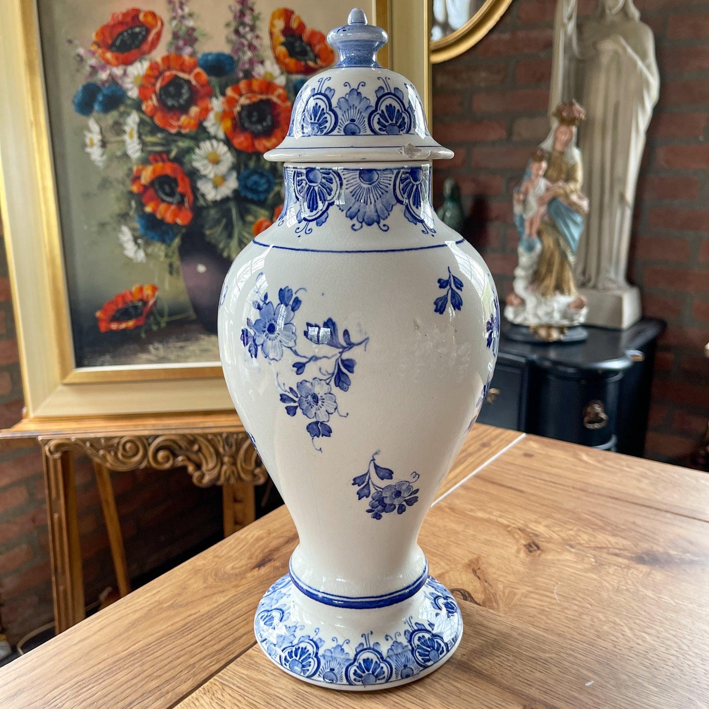 Delfts Blauwe pot met deksel - Bamestra Curiosa