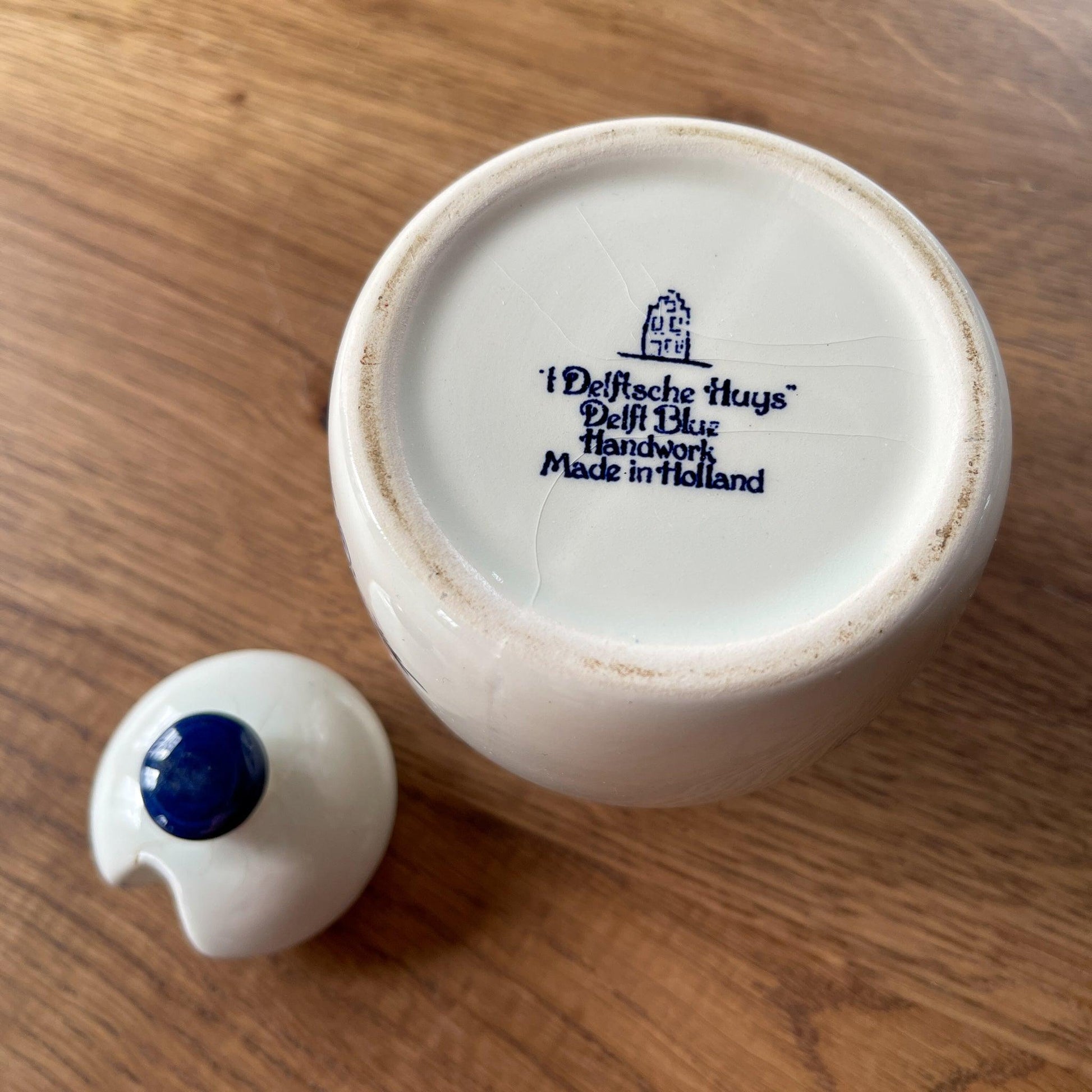 Delfts blauw mosterd potje - Bamestra Curiosa