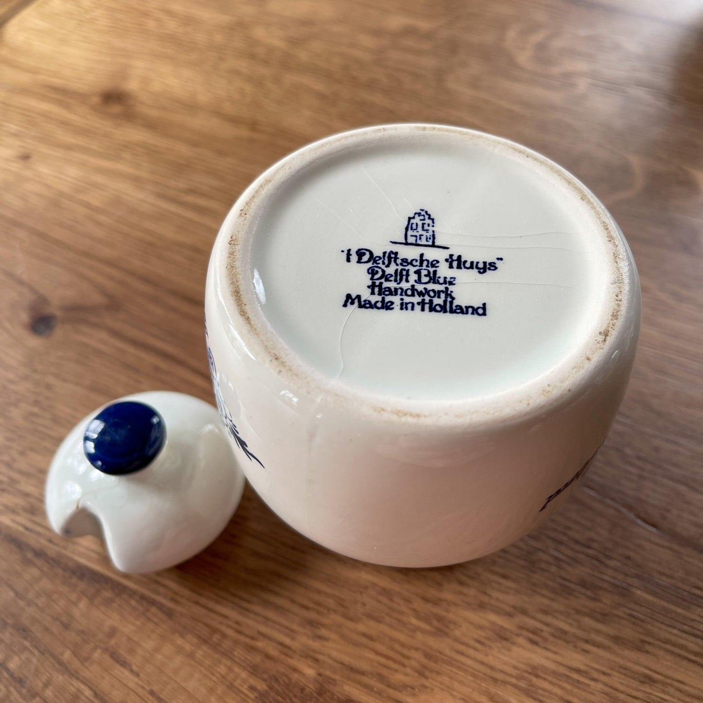 Delfts blauw mosterd potje - Bamestra Curiosa