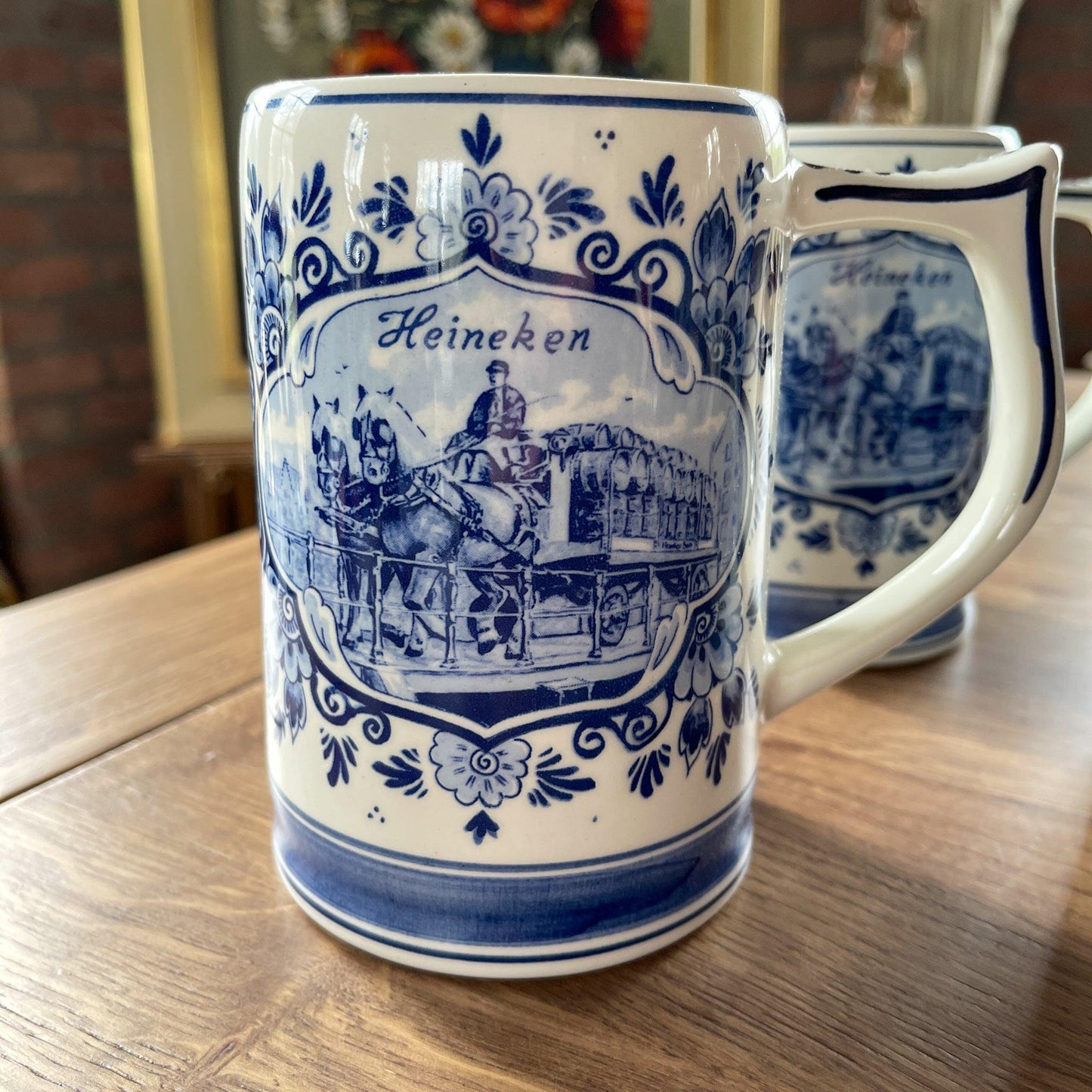 Drie Delfts Blauwe Heineken bierpullen - Bamestra Curiosa