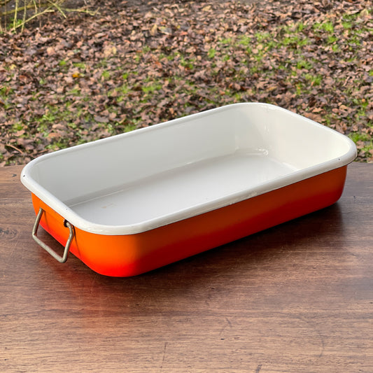 Emaille ovenschaal met twee handvaten - Bamestra Curiosa