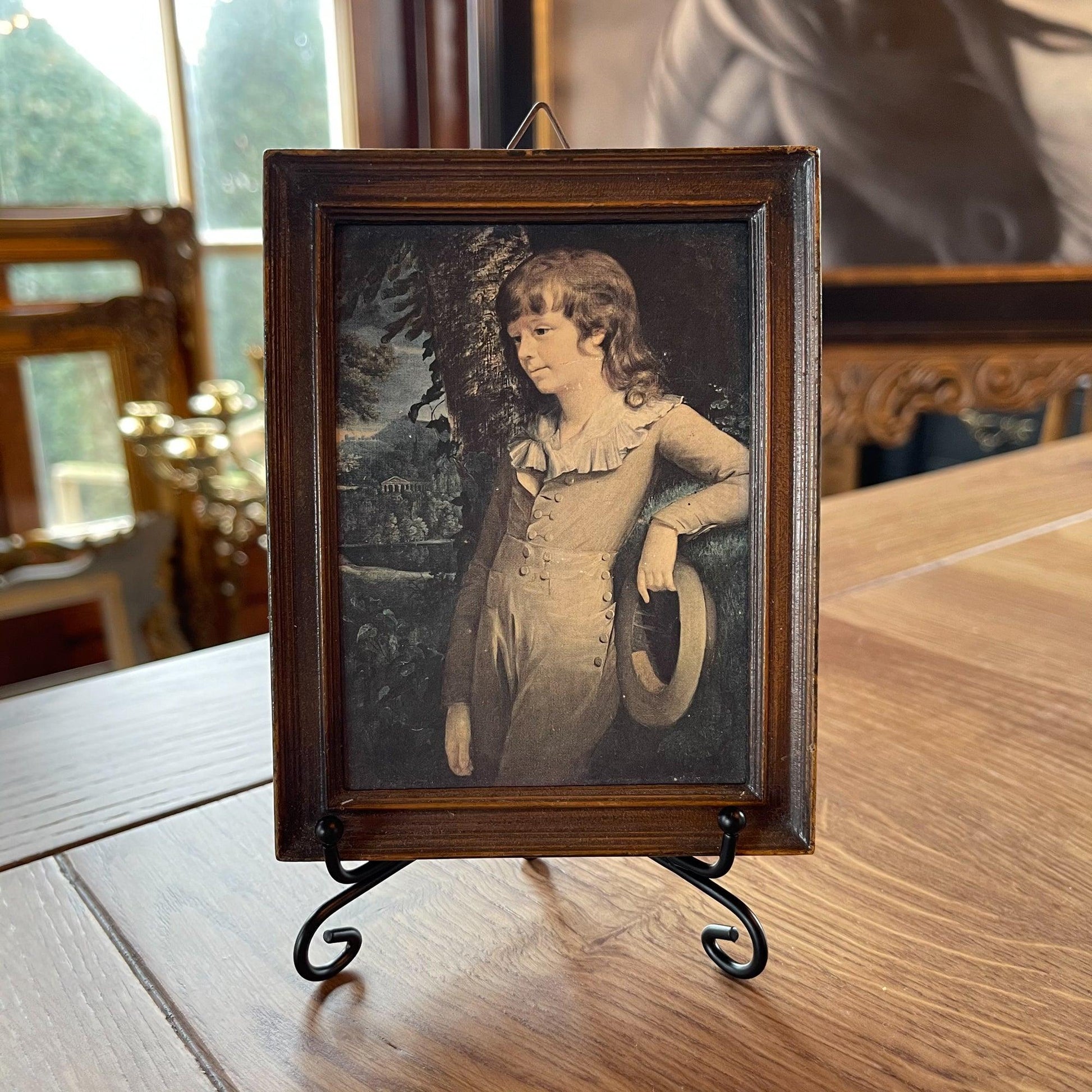 Houten lijstje jongetje met hoed - Bamestra Curiosa