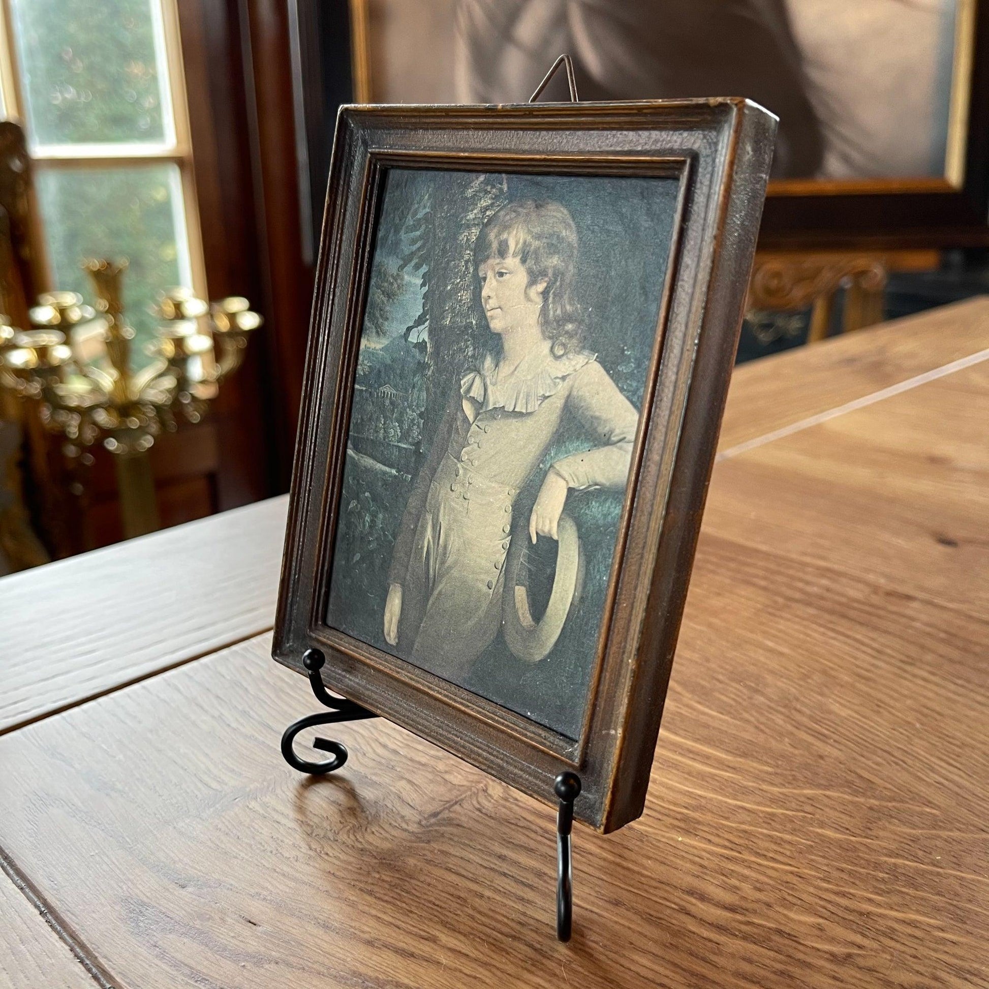 Houten lijstje jongetje met hoed - Bamestra Curiosa