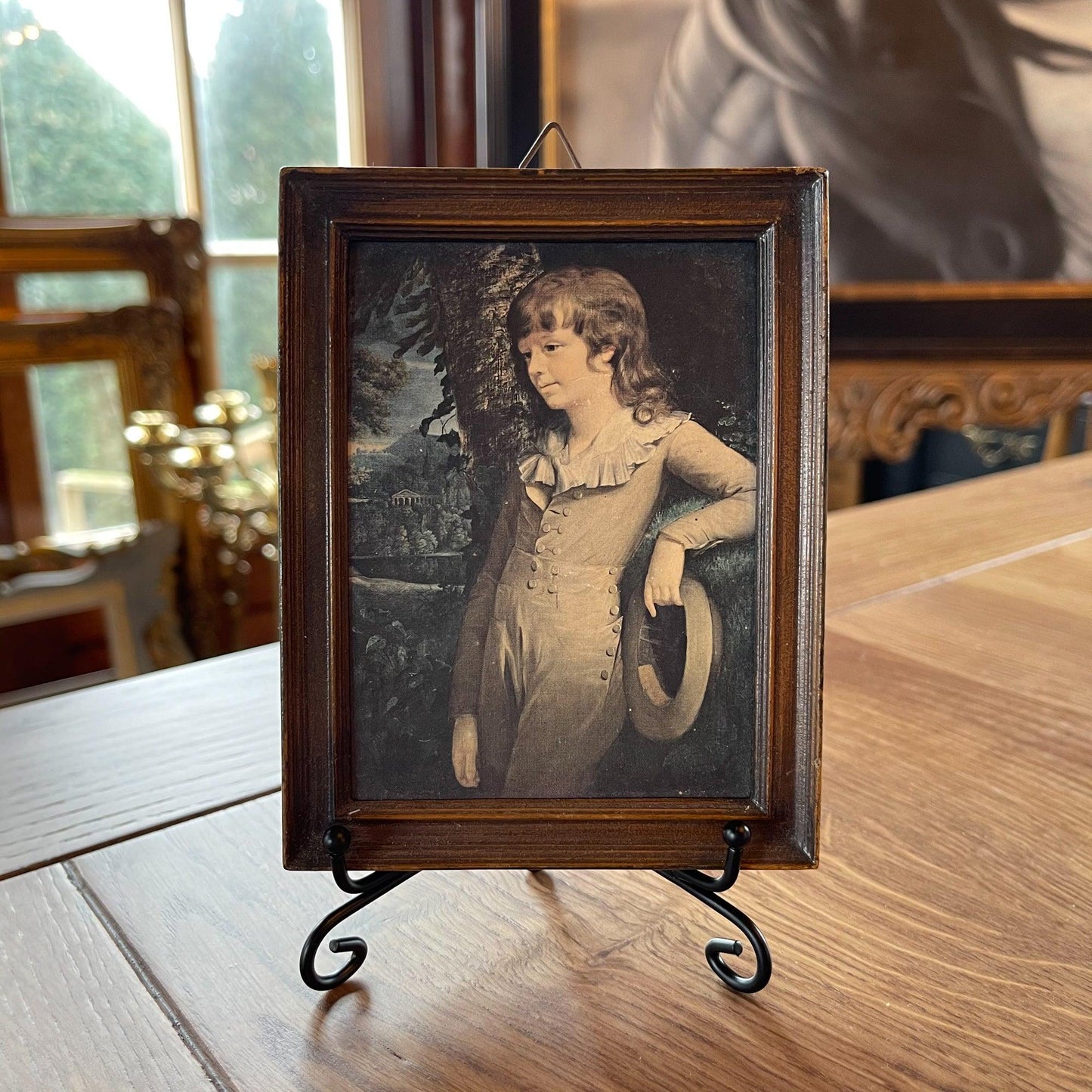 Houten lijstje jongetje met hoed - Bamestra Curiosa