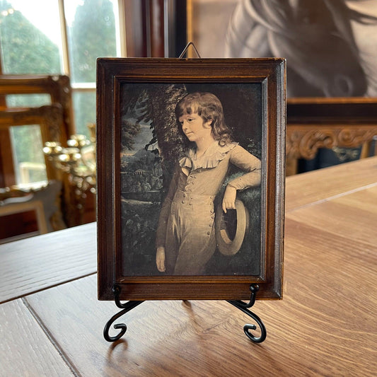 Houten lijstje jongetje met hoed - Bamestra Curiosa