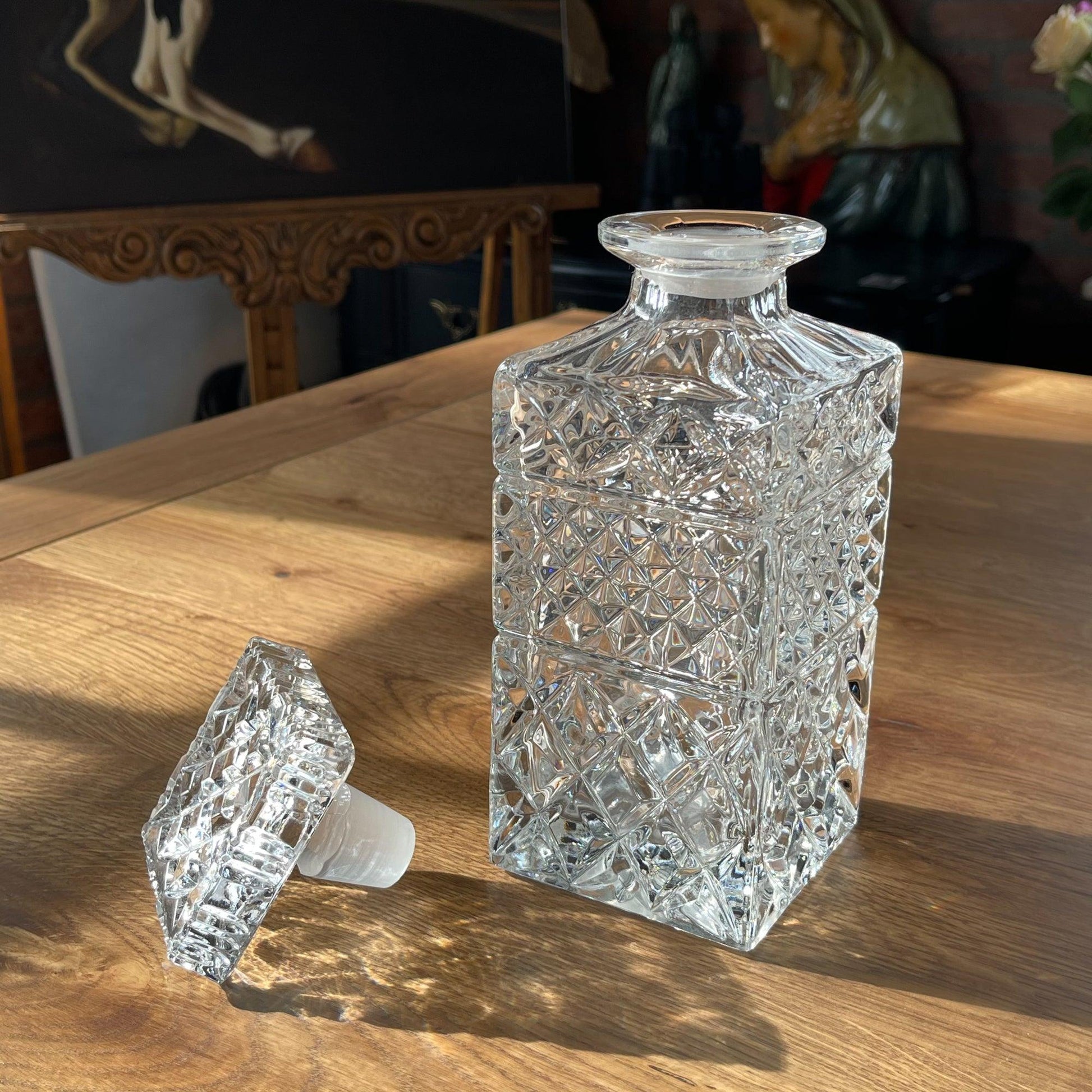 Kristallen Whiskey karaf met vijf glazen - Bamestra Curiosa