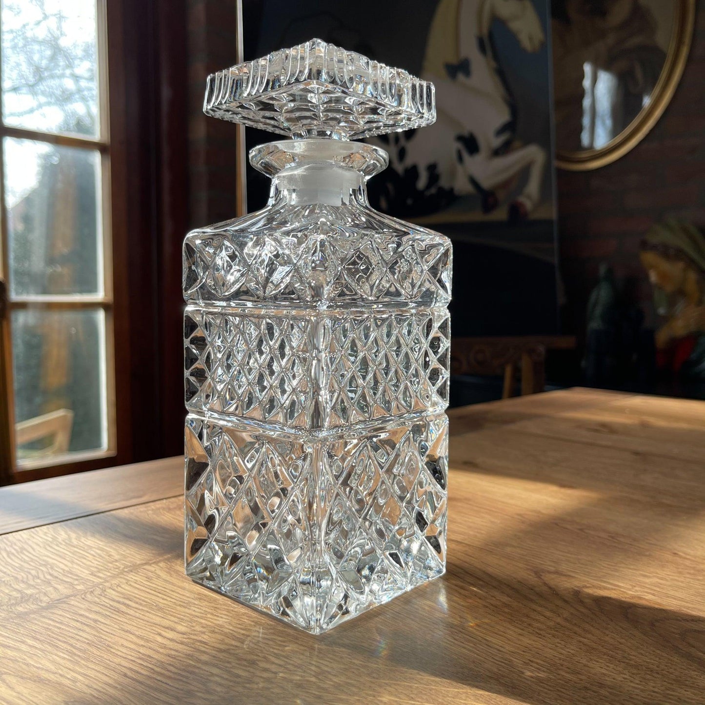 Kristallen Whiskey karaf met vijf glazen - Bamestra Curiosa