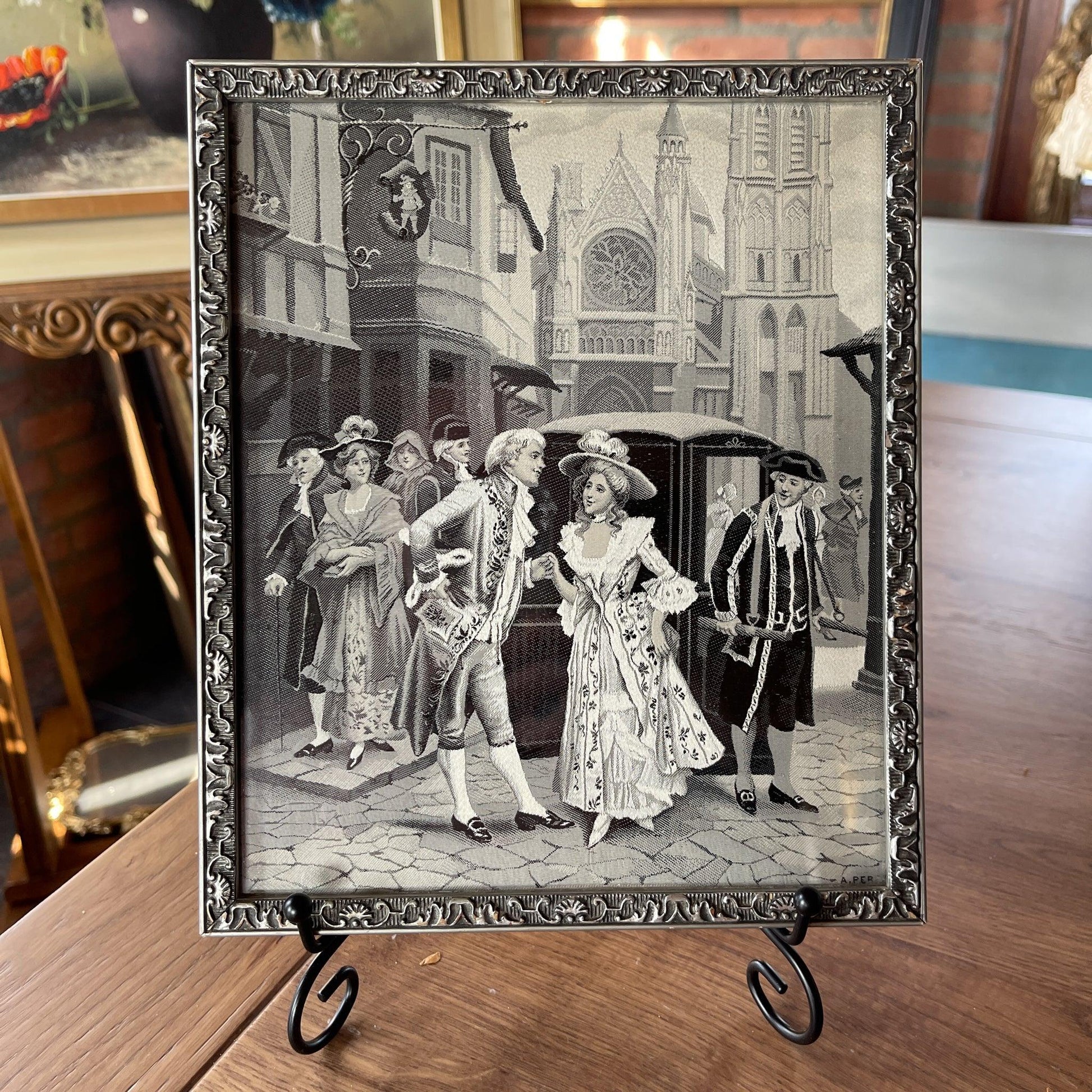 Lijstje met afbeelding van stof - Bamestra Curiosa