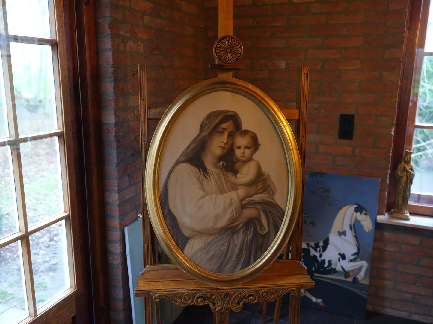 Ovale lijst met Maria & Jezus - Bamestra Curiosa