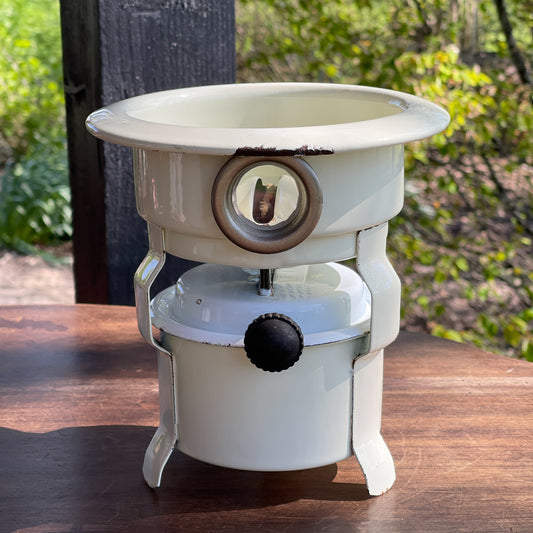 Vrolijk Petroleumstelletje 1 Pits In Creme Wit - Bamestra Curiosa