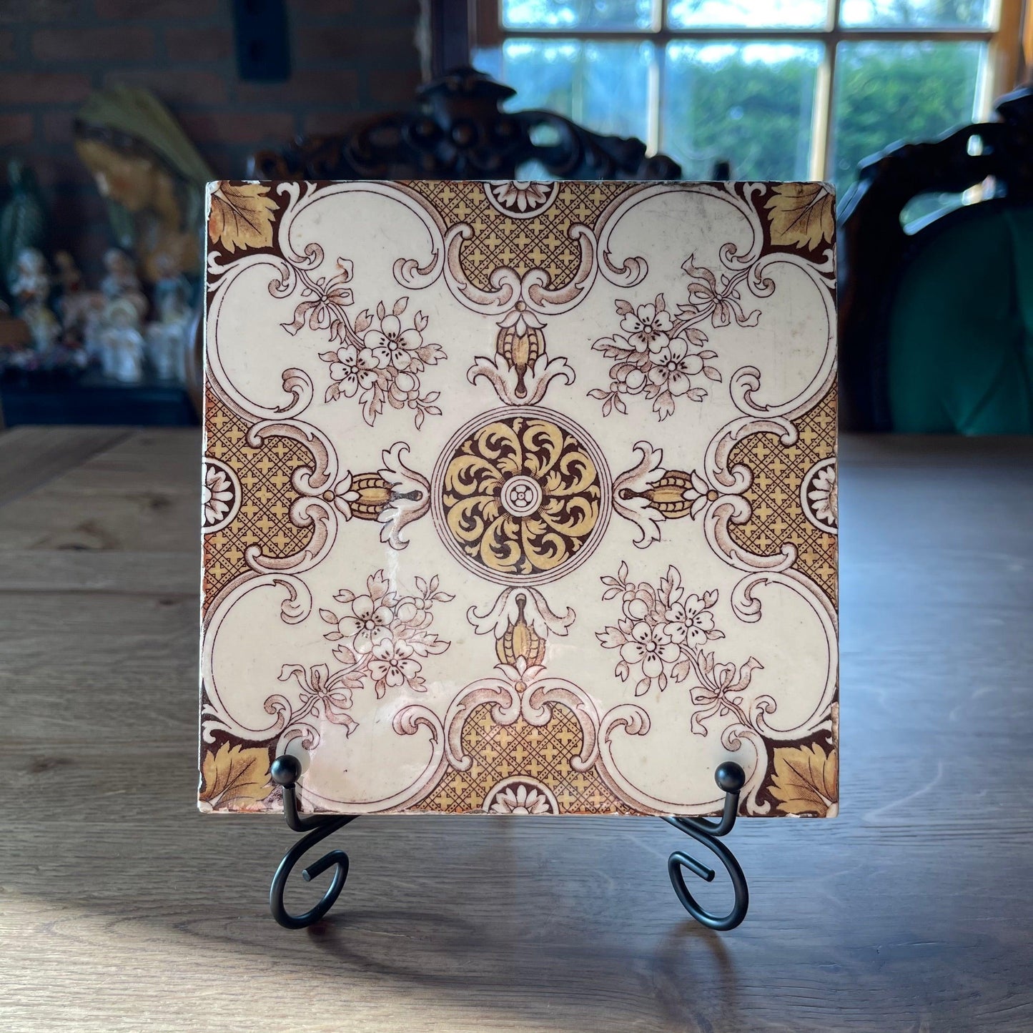 Prachtige art nouveau tegel Mintons Stoke on Trent - Bamestra Curiosa