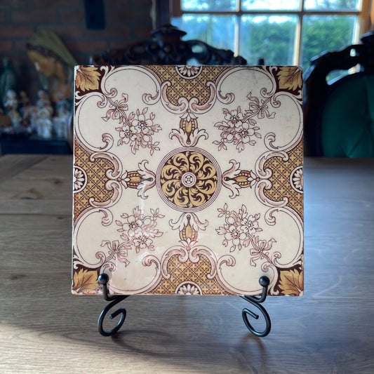 Prachtige art nouveau tegel Mintons Stoke on Trent - Bamestra Curiosa