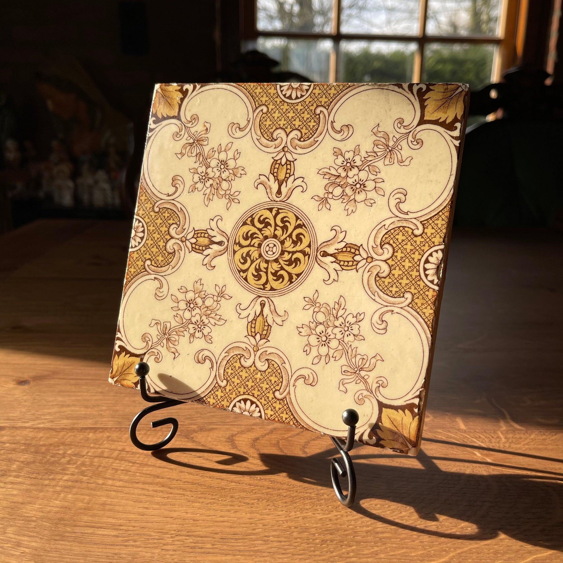 Prachtige art nouveau tegel Mintons Stoke on Trent - Bamestra Curiosa