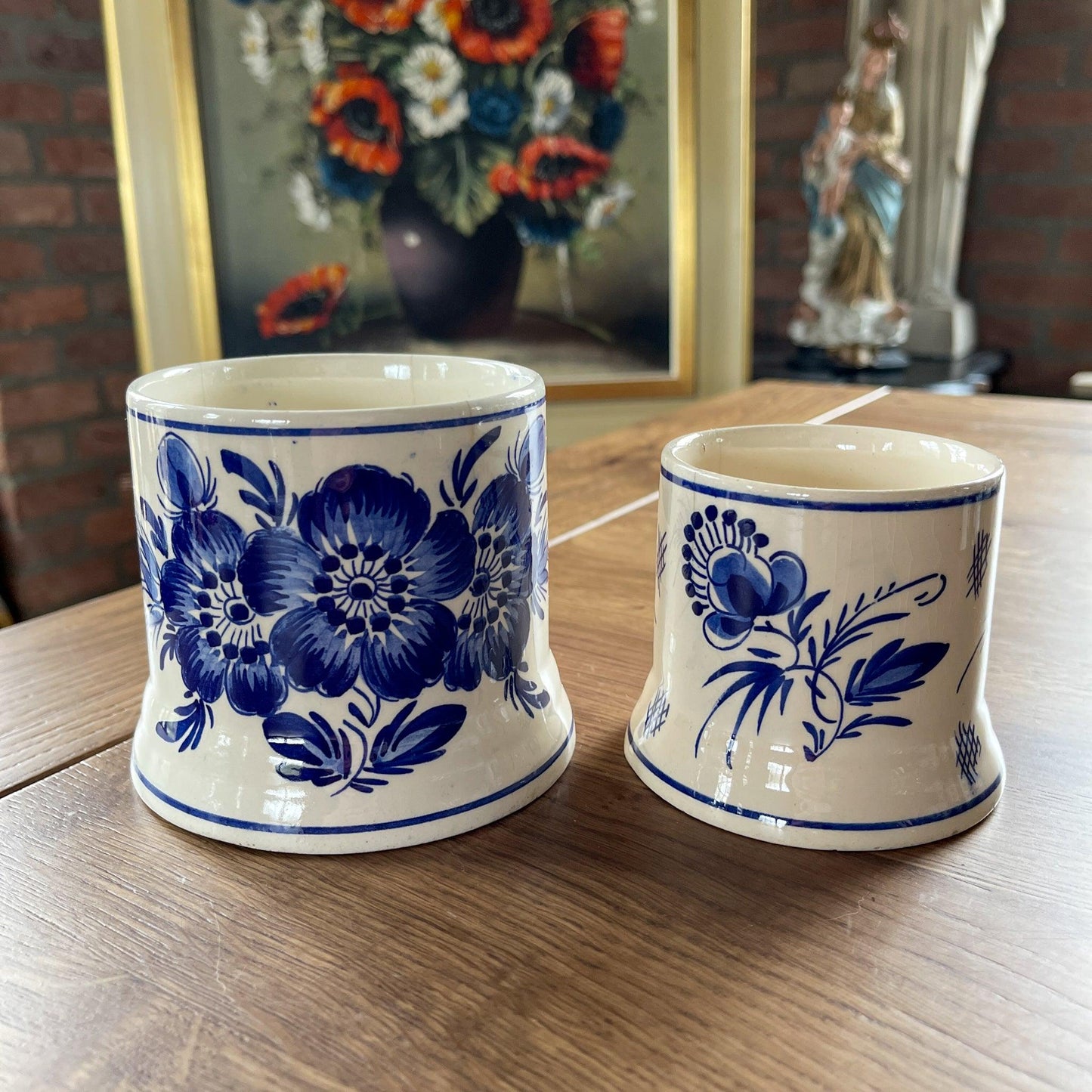 Twee Delfts Blauwe potjes - Bamestra Curiosa
