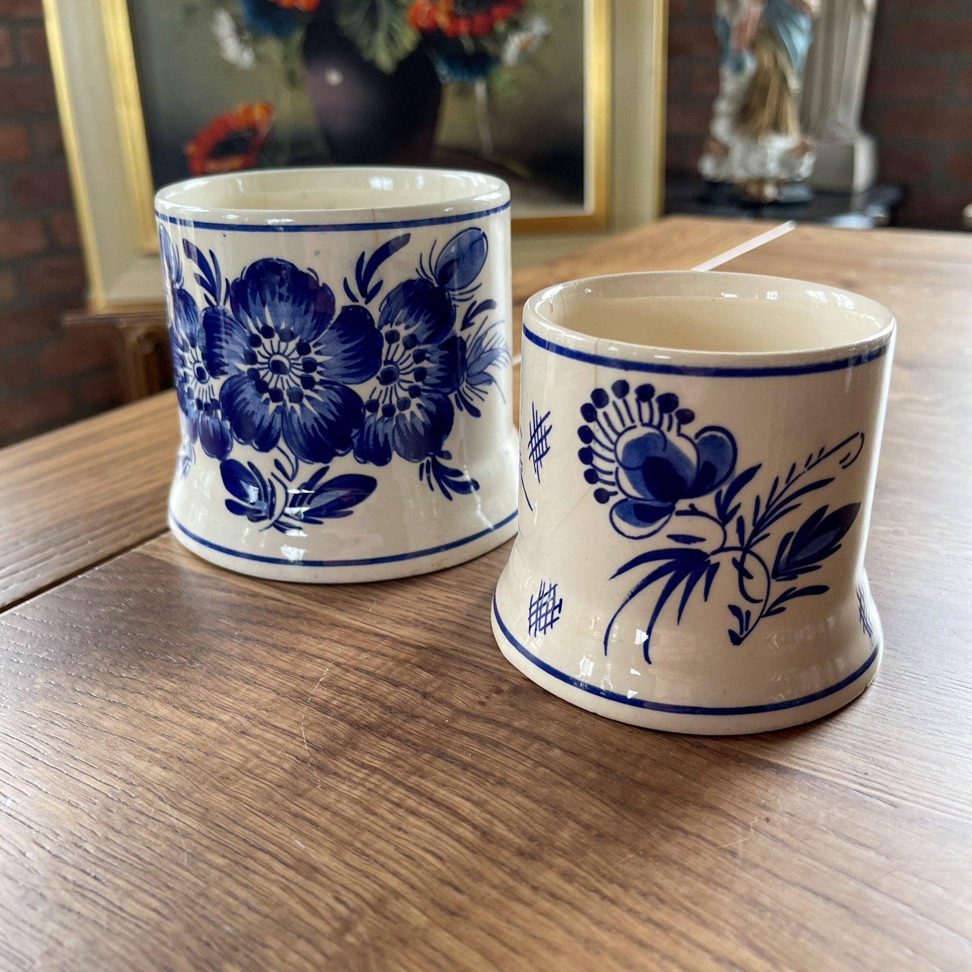 Twee Delfts Blauwe potjes - Bamestra Curiosa
