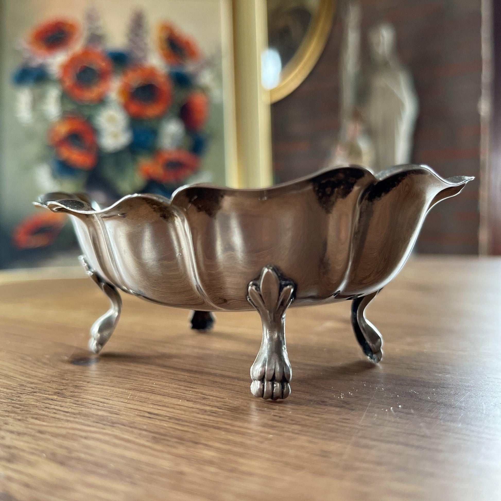 Verzilverd Chippendale schaaltje - Bamestra Curiosa