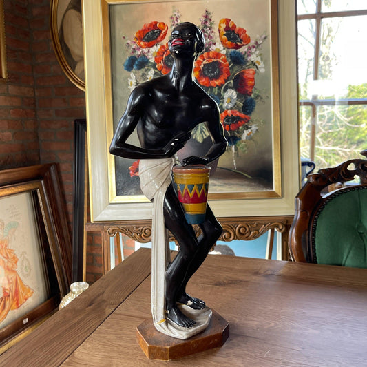 Vintage beeld man met trommel - Bamestra Curiosa
