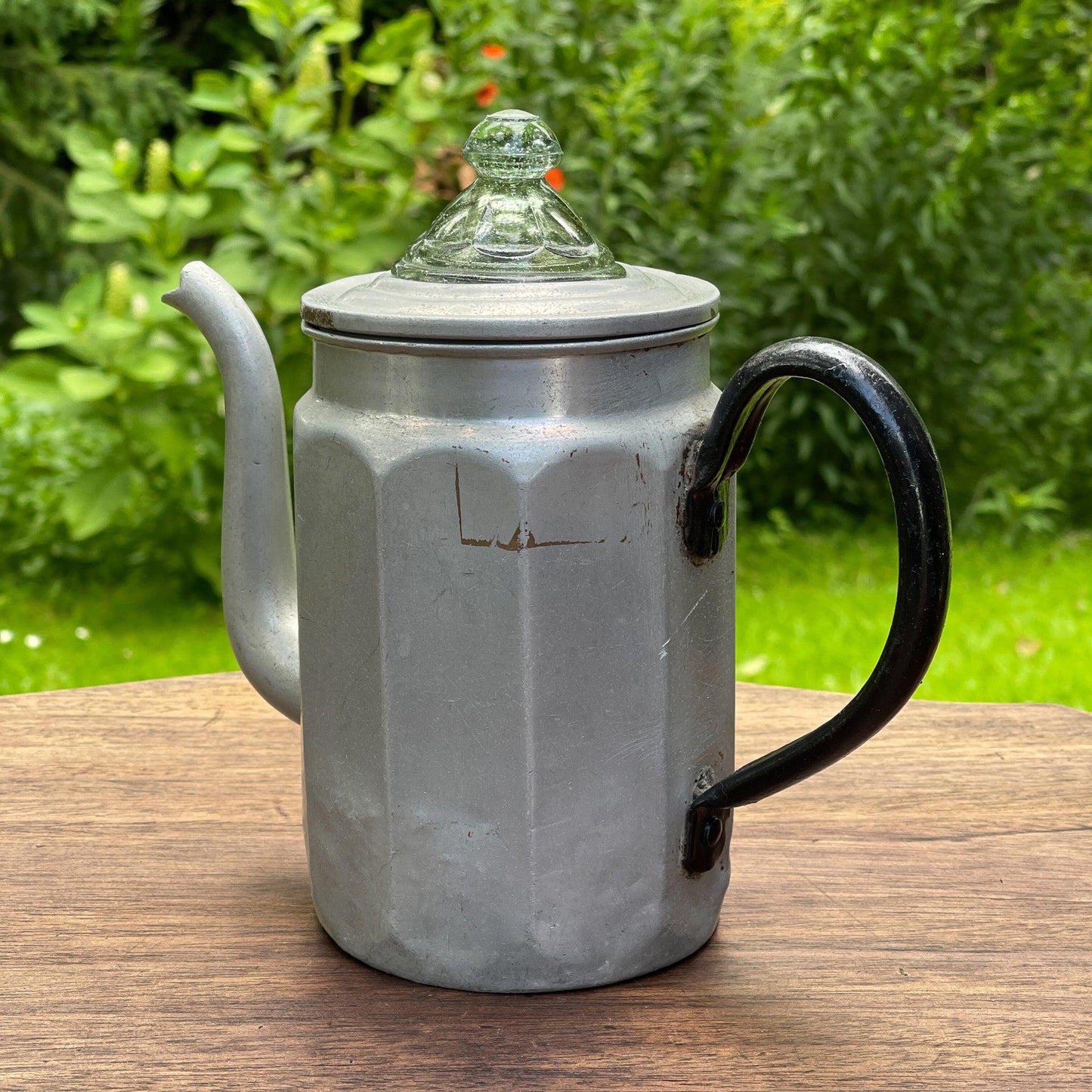 Aluminium thee / koffiepot - Bamestra Curiosa