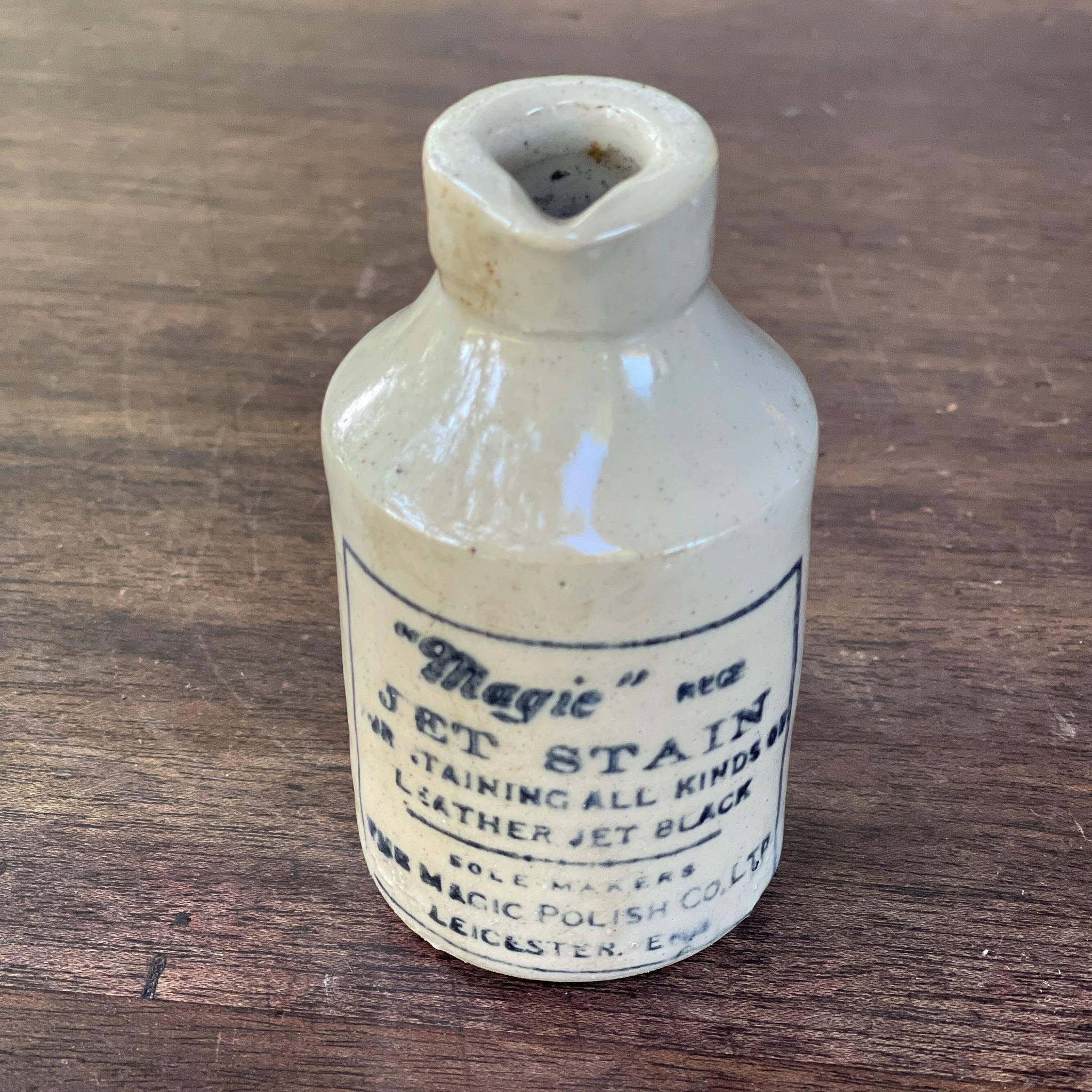 Antiek aardewerk flesje Magic Jet Stain (1860 - 1880) - The Collectionist