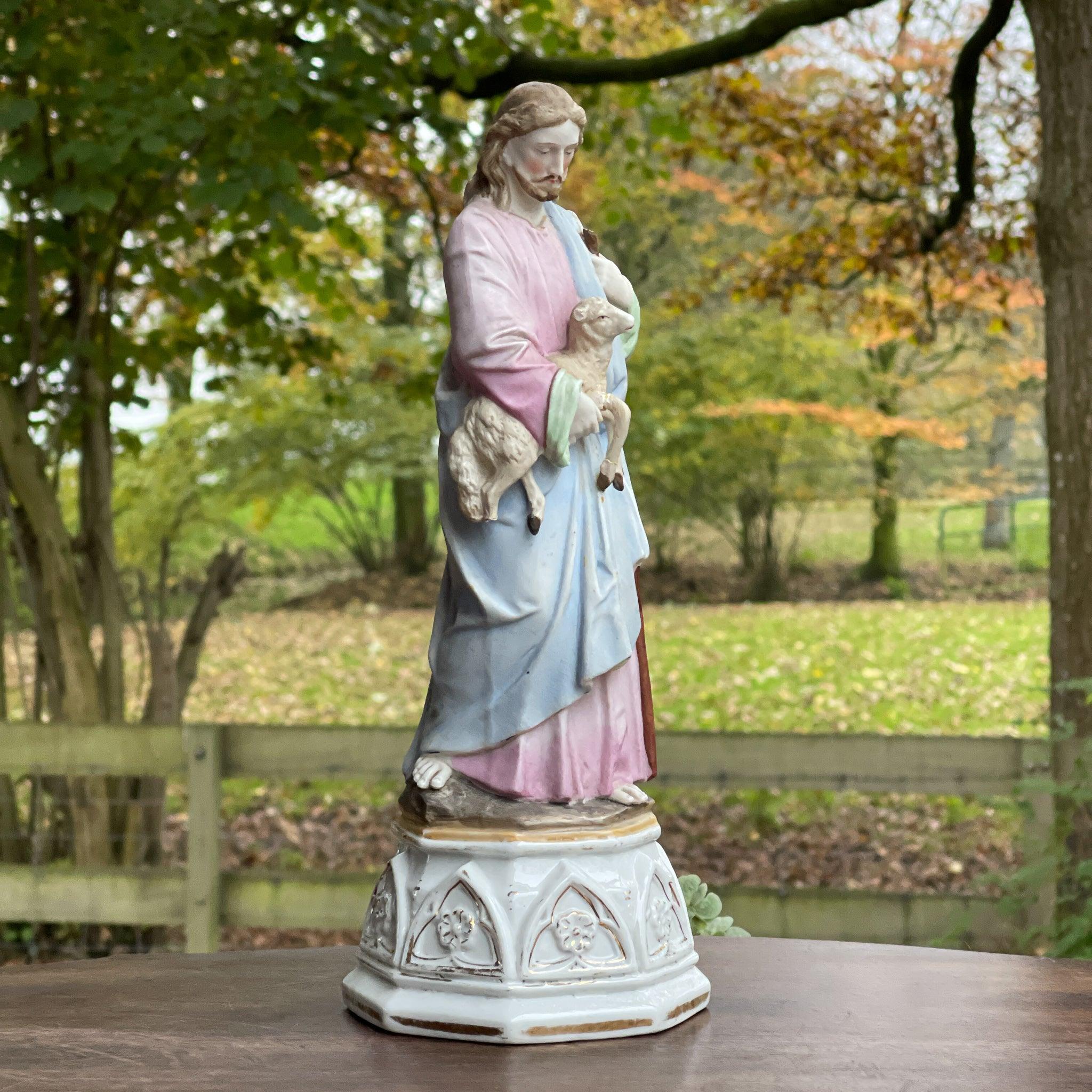 Antiek biscuit beeld Jezus - The Collectionist