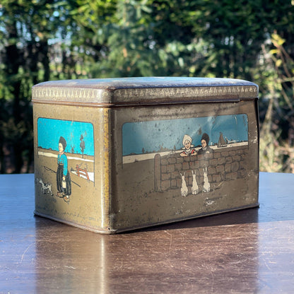 Antiek blik met kinderen in klederdracht - Bamestra Curiosa