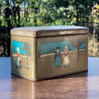 Antiek blik met kinderen in klederdracht - Bamestra Curiosa