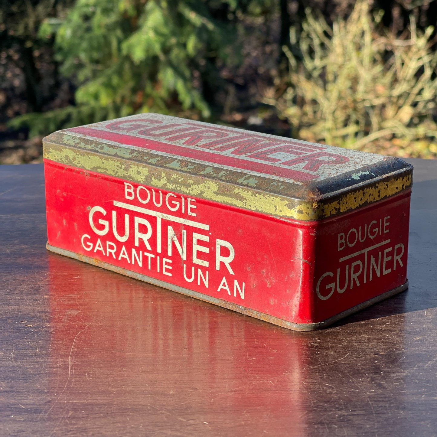 Antiek blik van Gurtner Bougie - Bamestra Curiosa