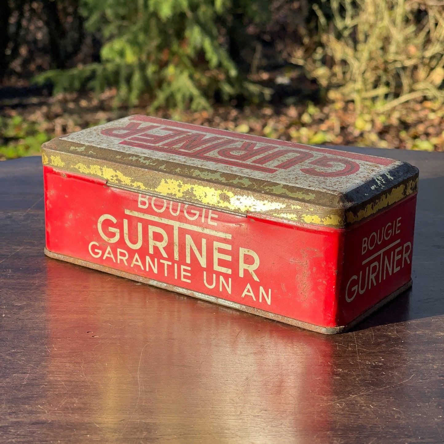 Antiek blik van Gurtner Bougie - Bamestra Curiosa