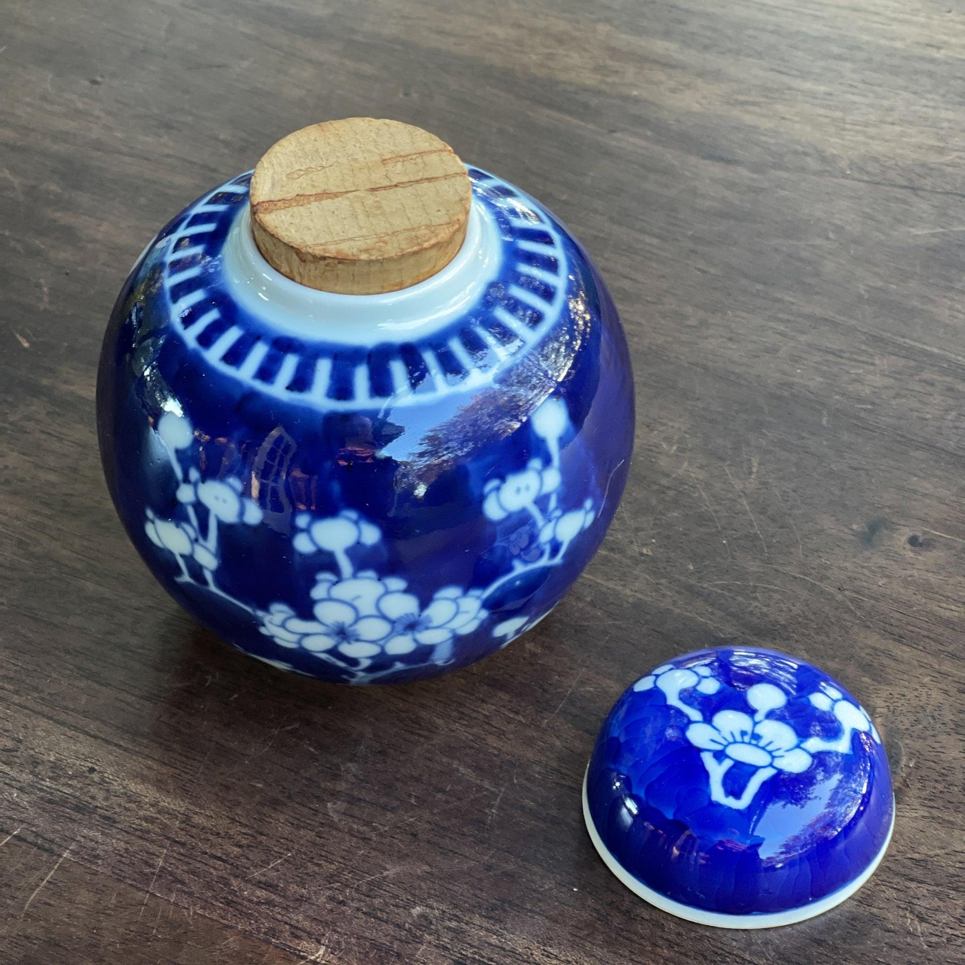 Antiek Chinees Gemberpotje met kurk - Bamestra Curiosa