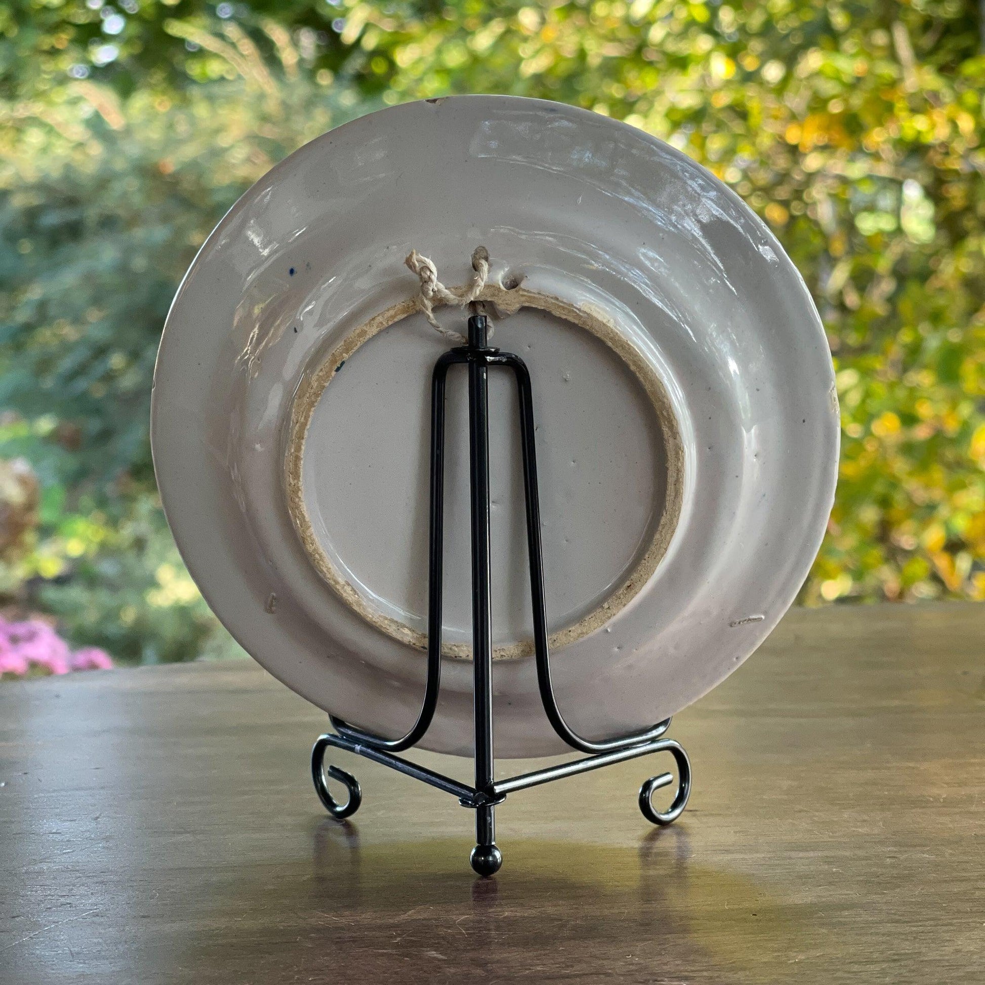 Antiek Delfts Blauw wandbordje - Bamestra Curiosa