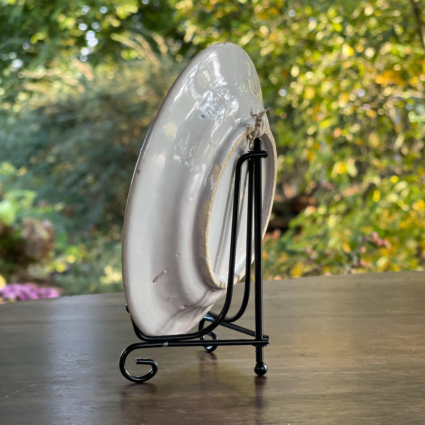 Antiek Delfts Blauw wandbordje - Bamestra Curiosa